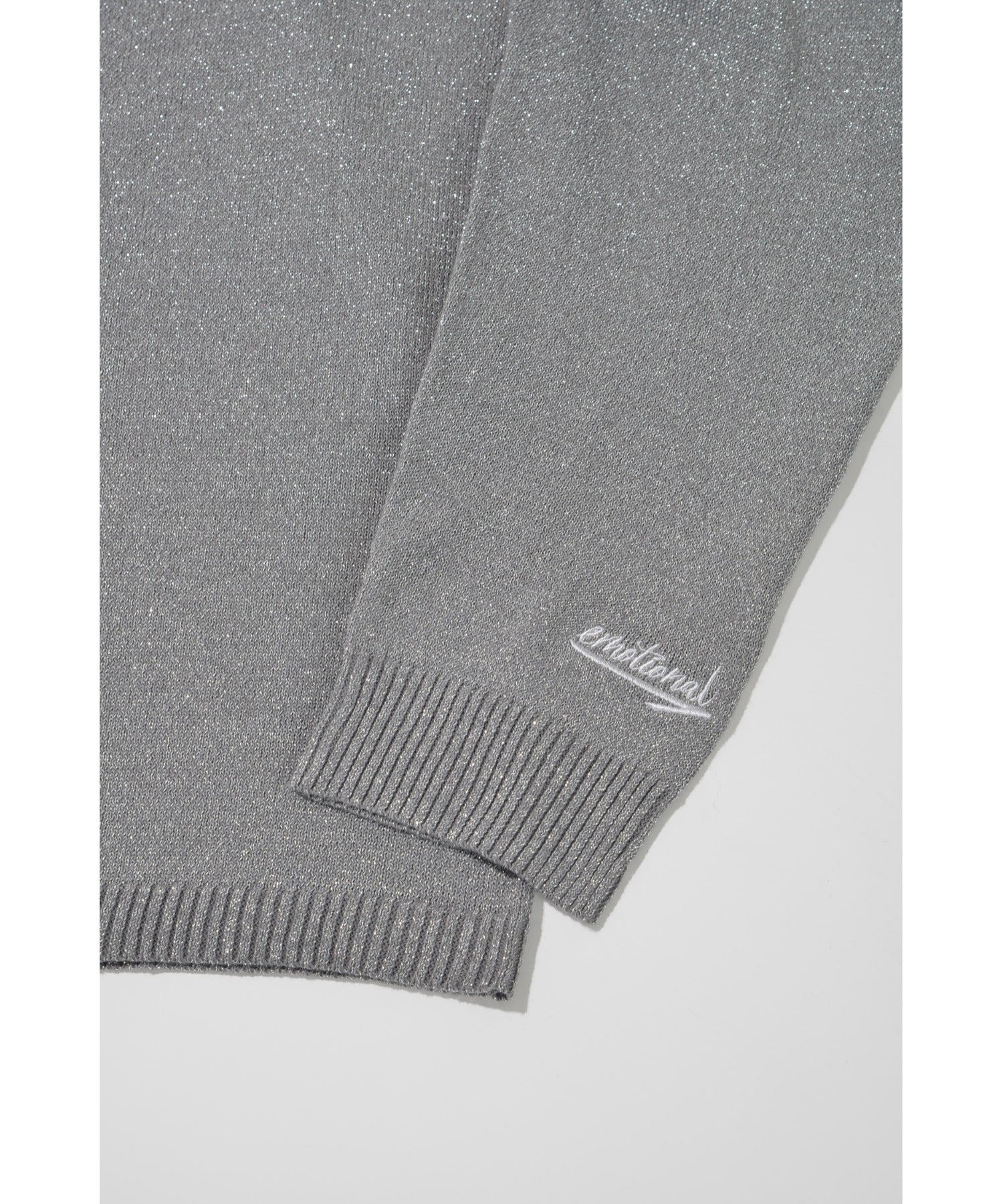 Glitter mix long-sleeve knit - gray mix
