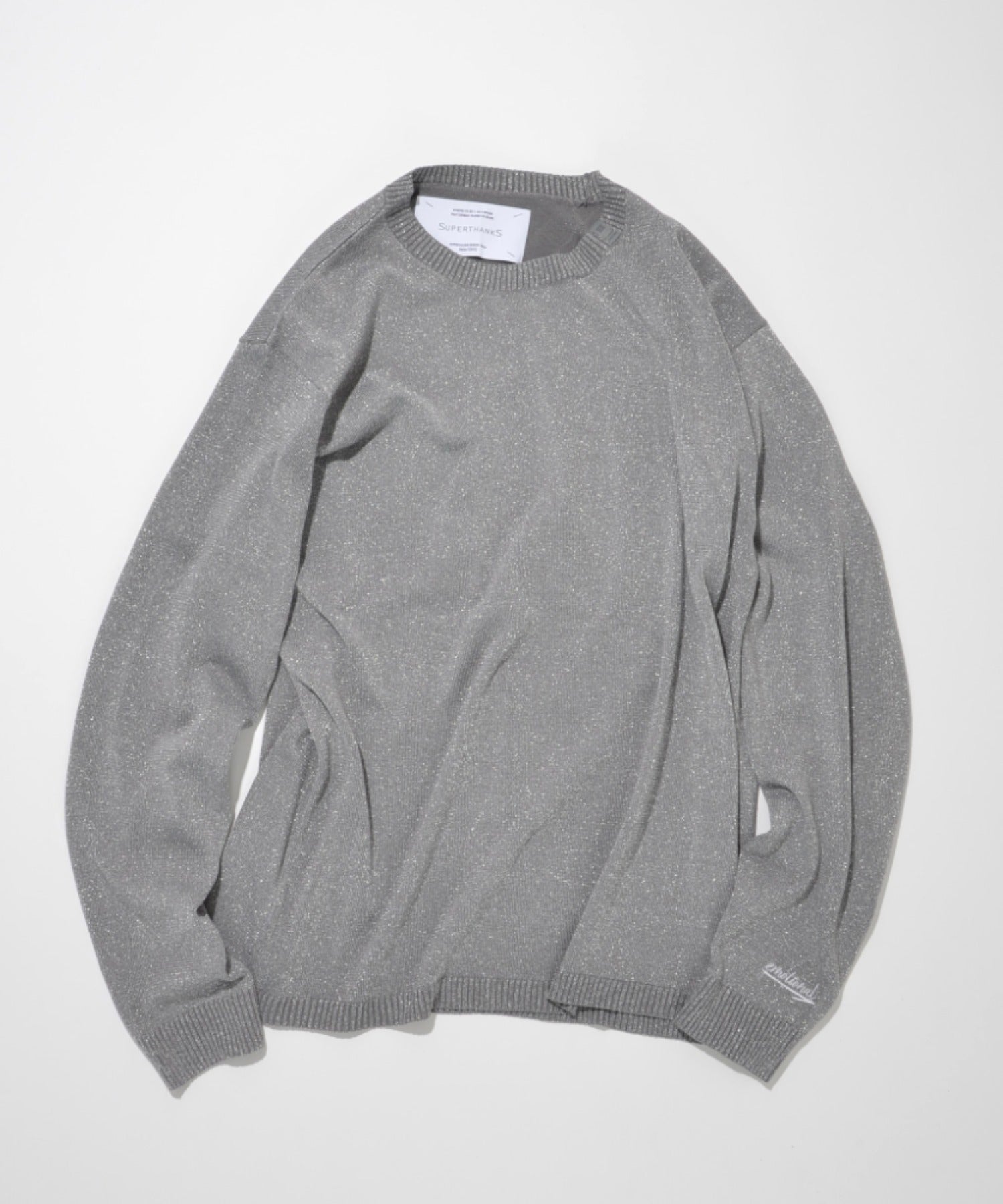Glitter mix long-sleeve knit - gray mix