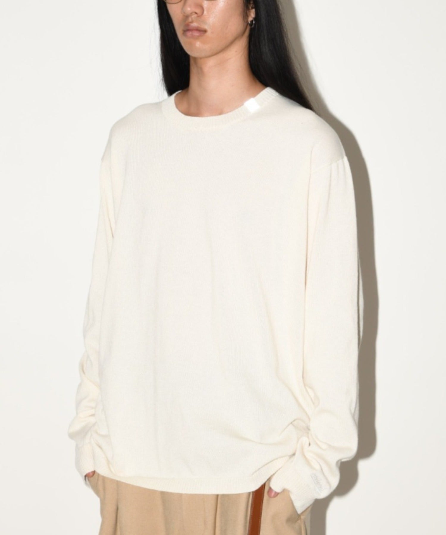Glitter mix long-sleeve knit - gray mix