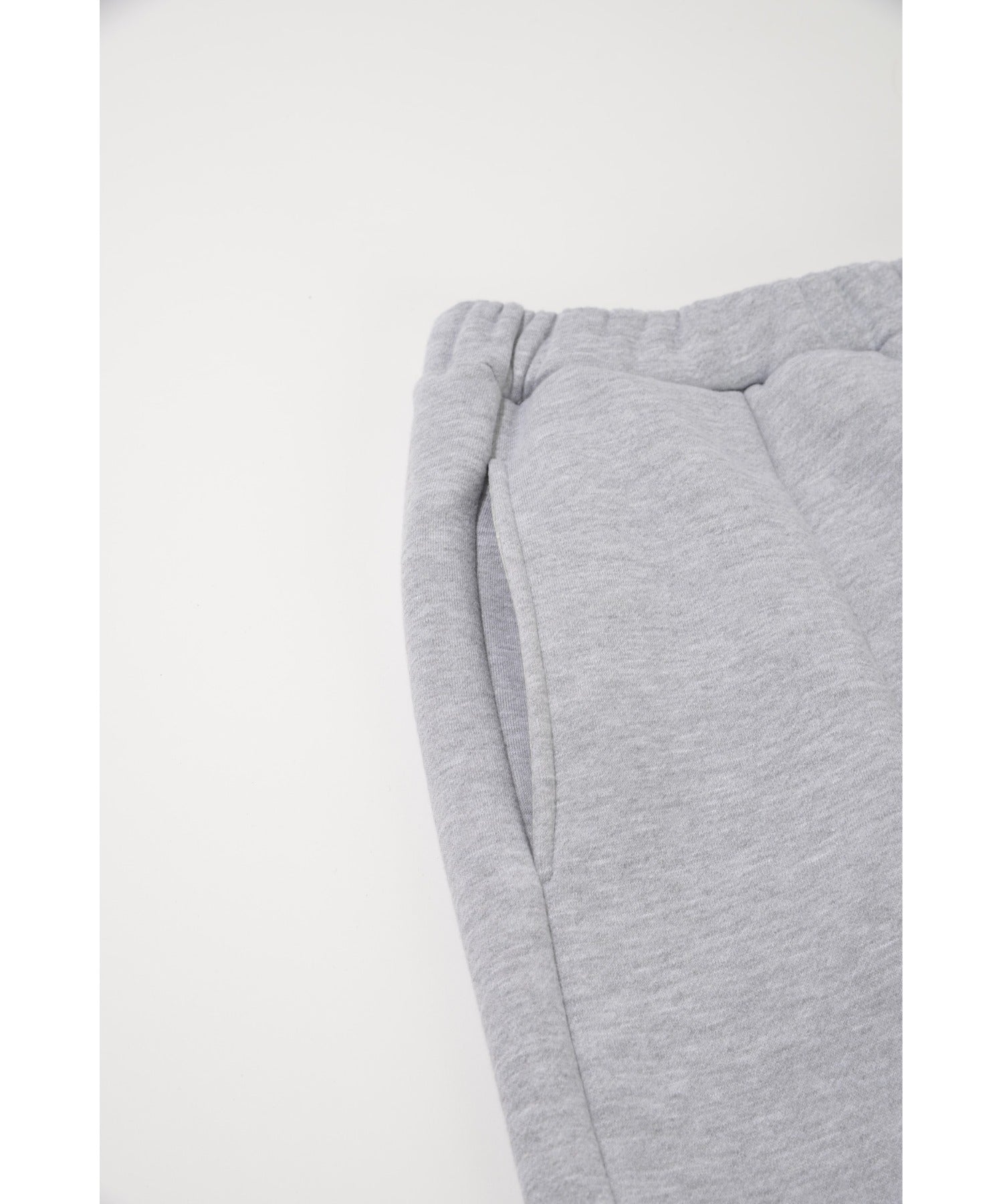 Flower sweat cropped wide trousers - ash gray