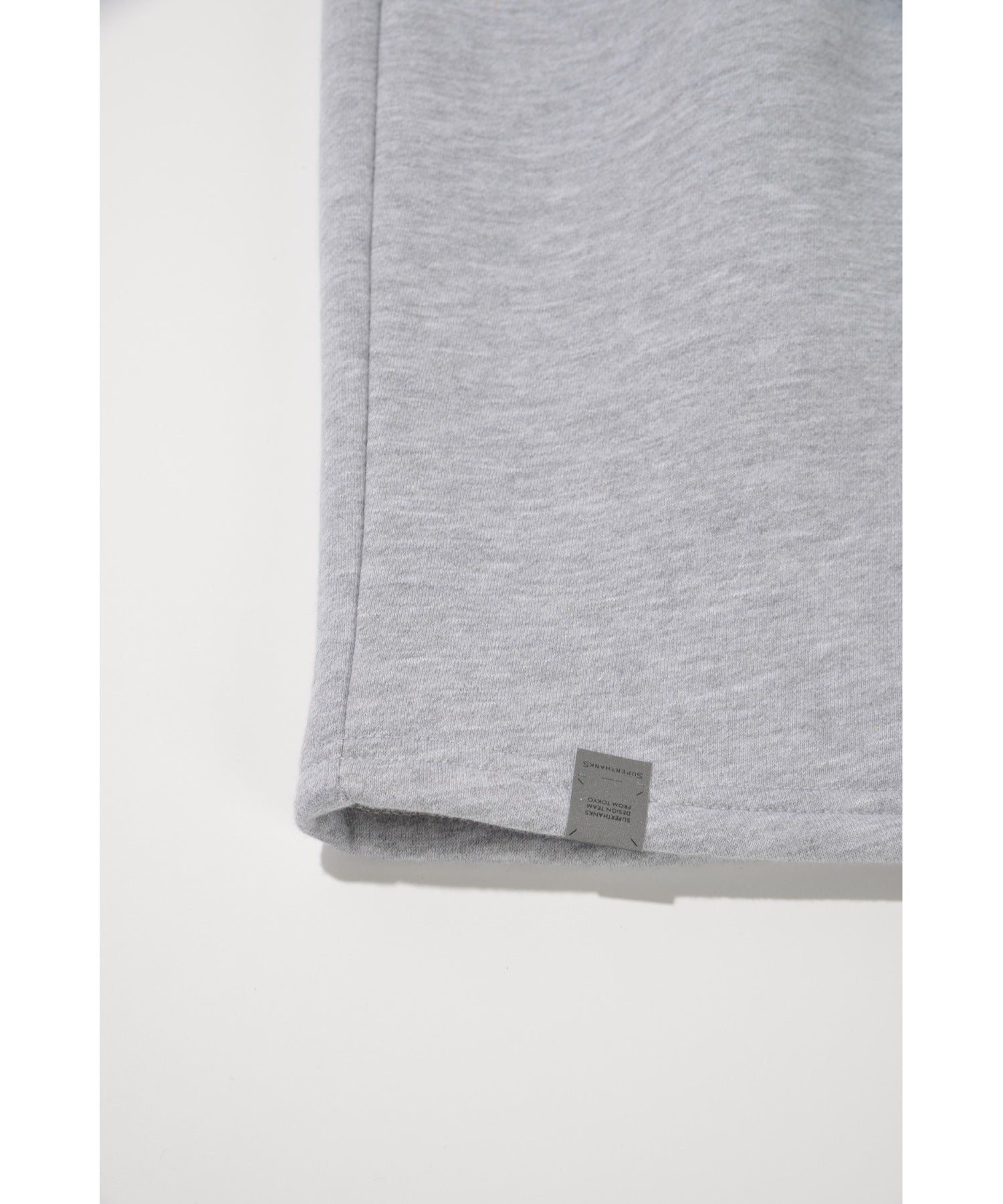 Flower sweat cropped wide trousers - ash gray