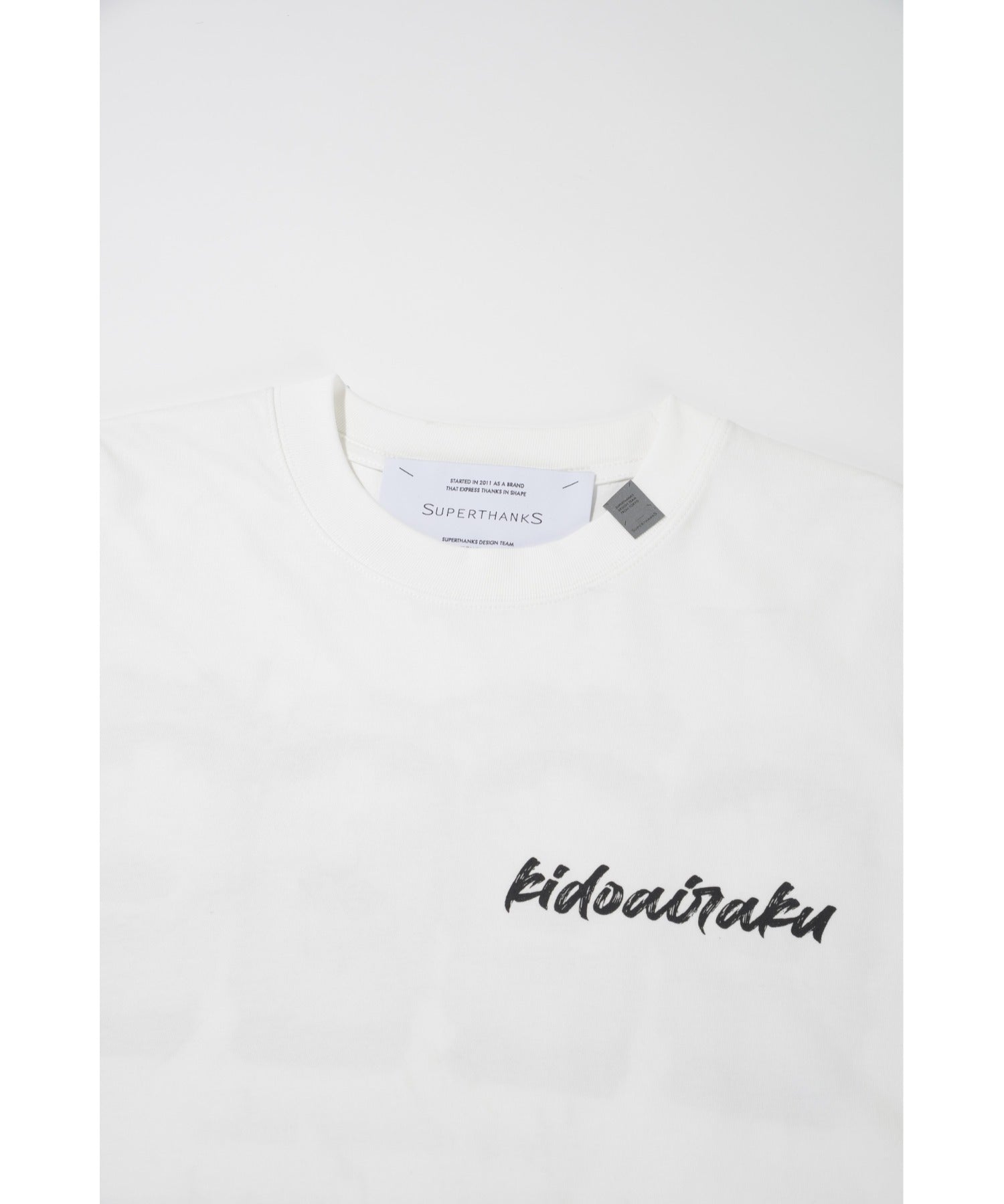 "kidoairaku"L/S T-shirt - white