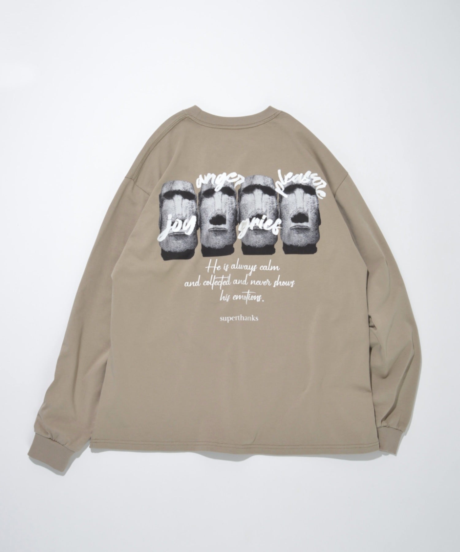 "kidoairaku"L/S T-shirt - white
