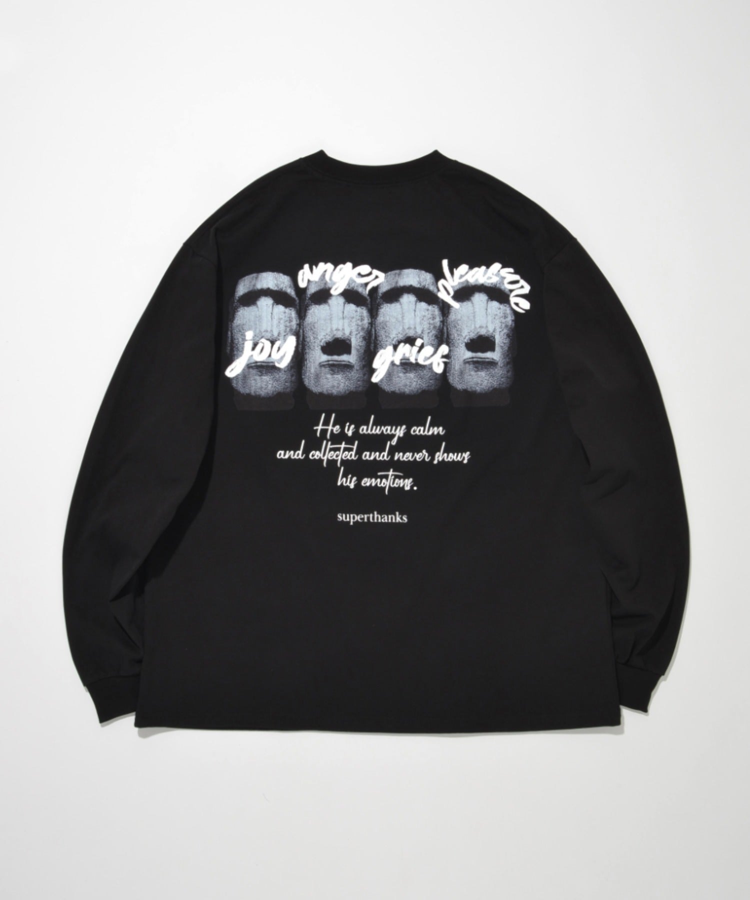 "kidoairaku"L/S T-shirt - white