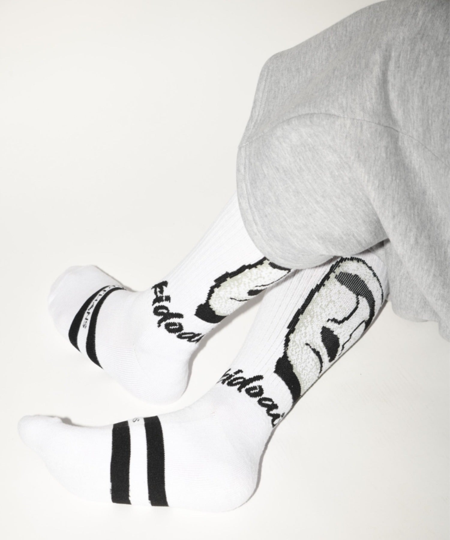 "kidoairaku"High-socks - white