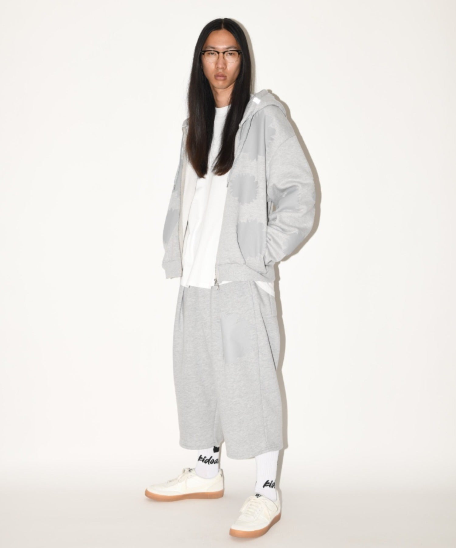 "kidoairaku"High-socks - white