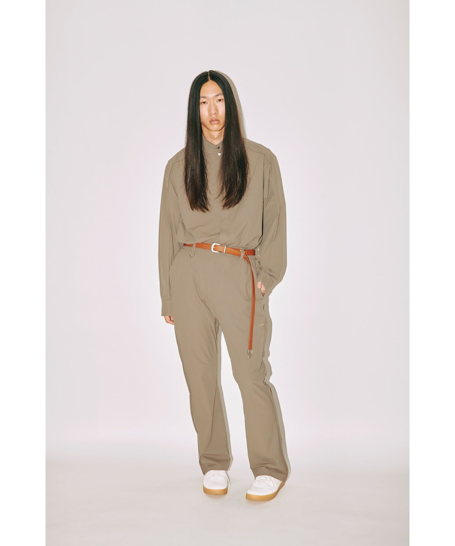Long narrow belt - white