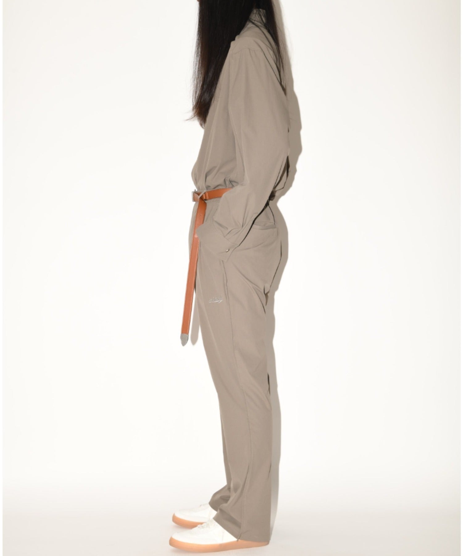Long narrow belt - white