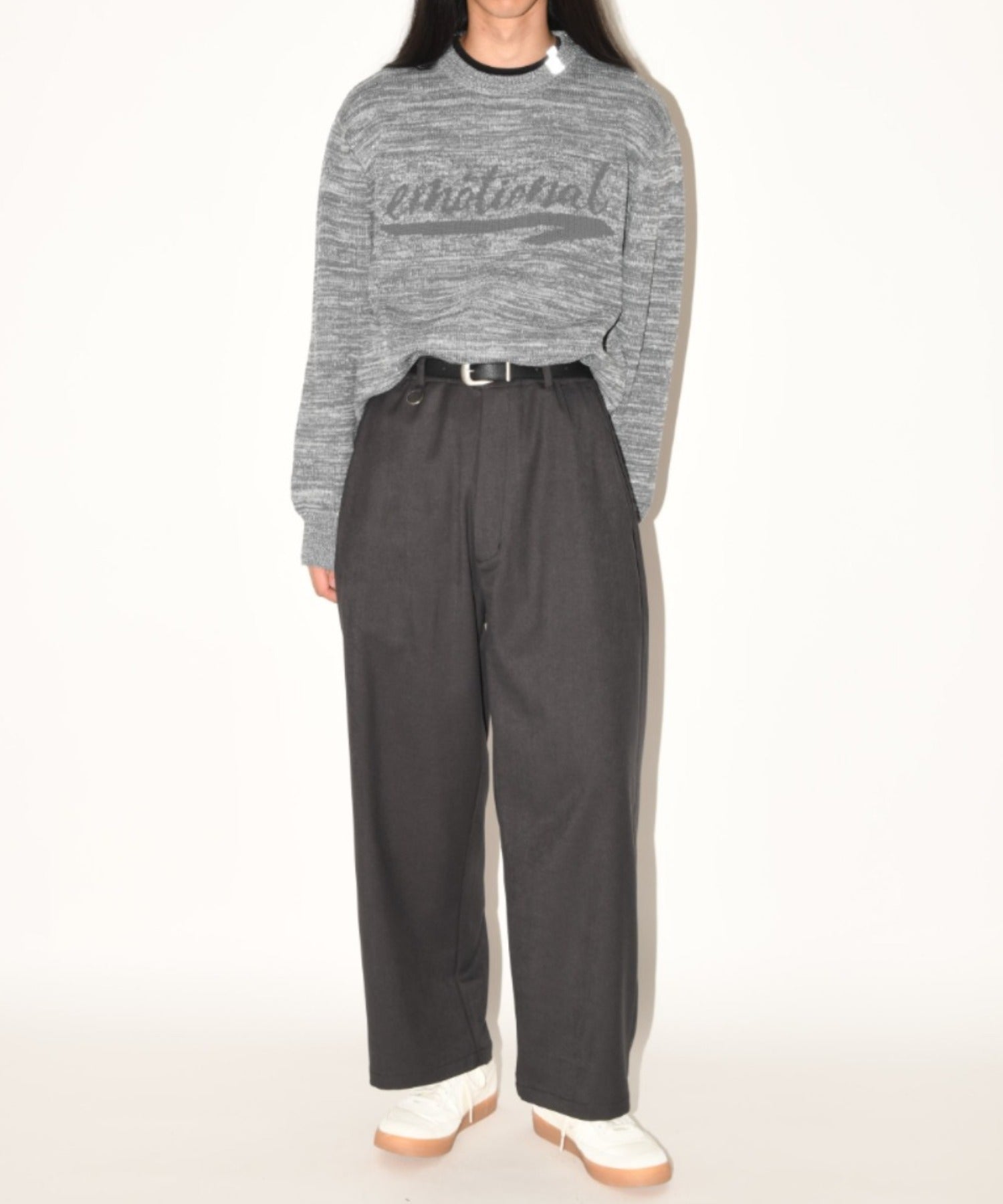 Long narrow belt - white