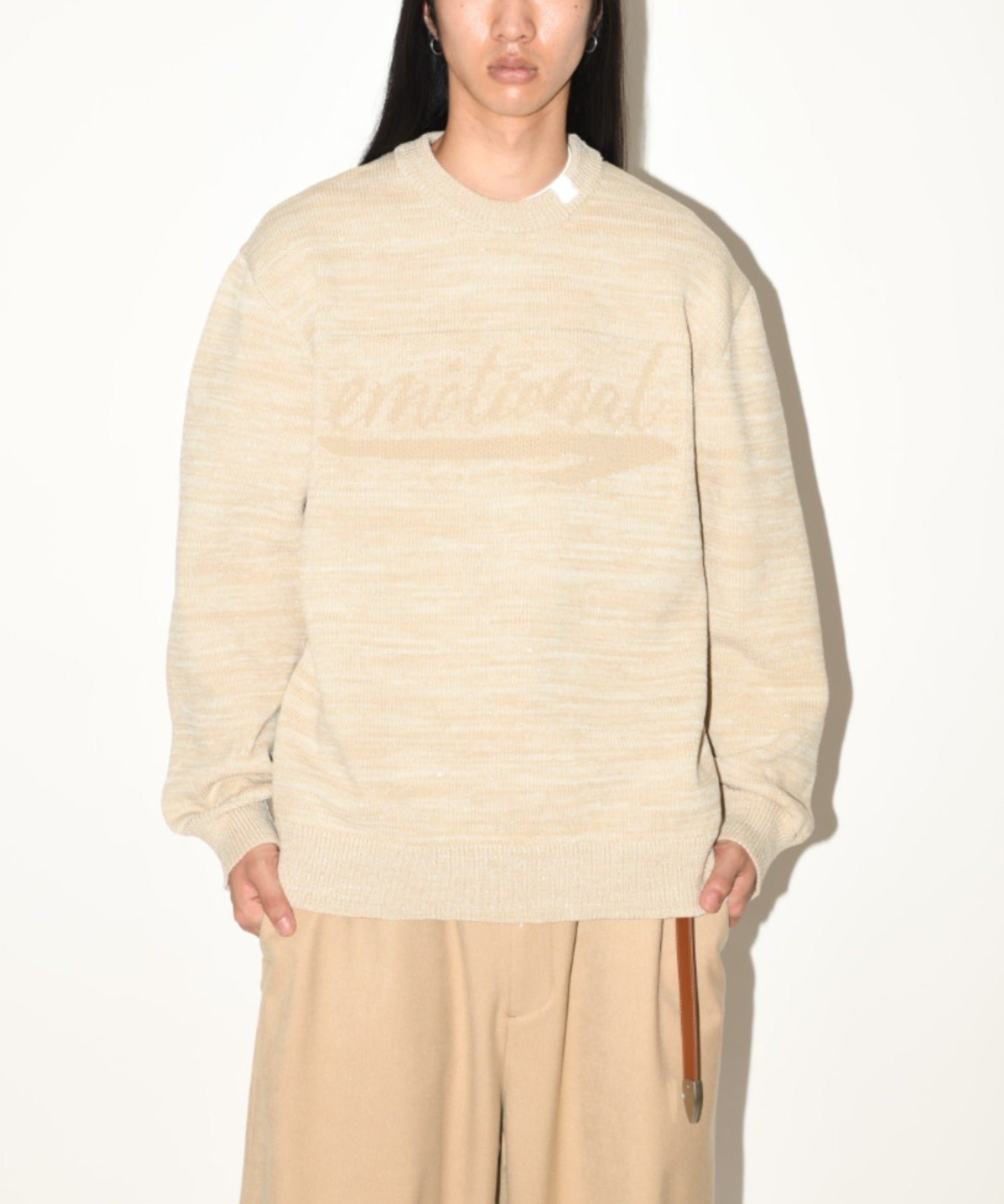 Long narrow belt - white