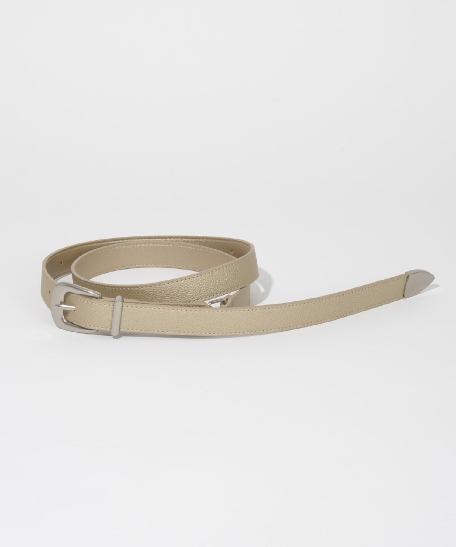 Long narrow belt - white