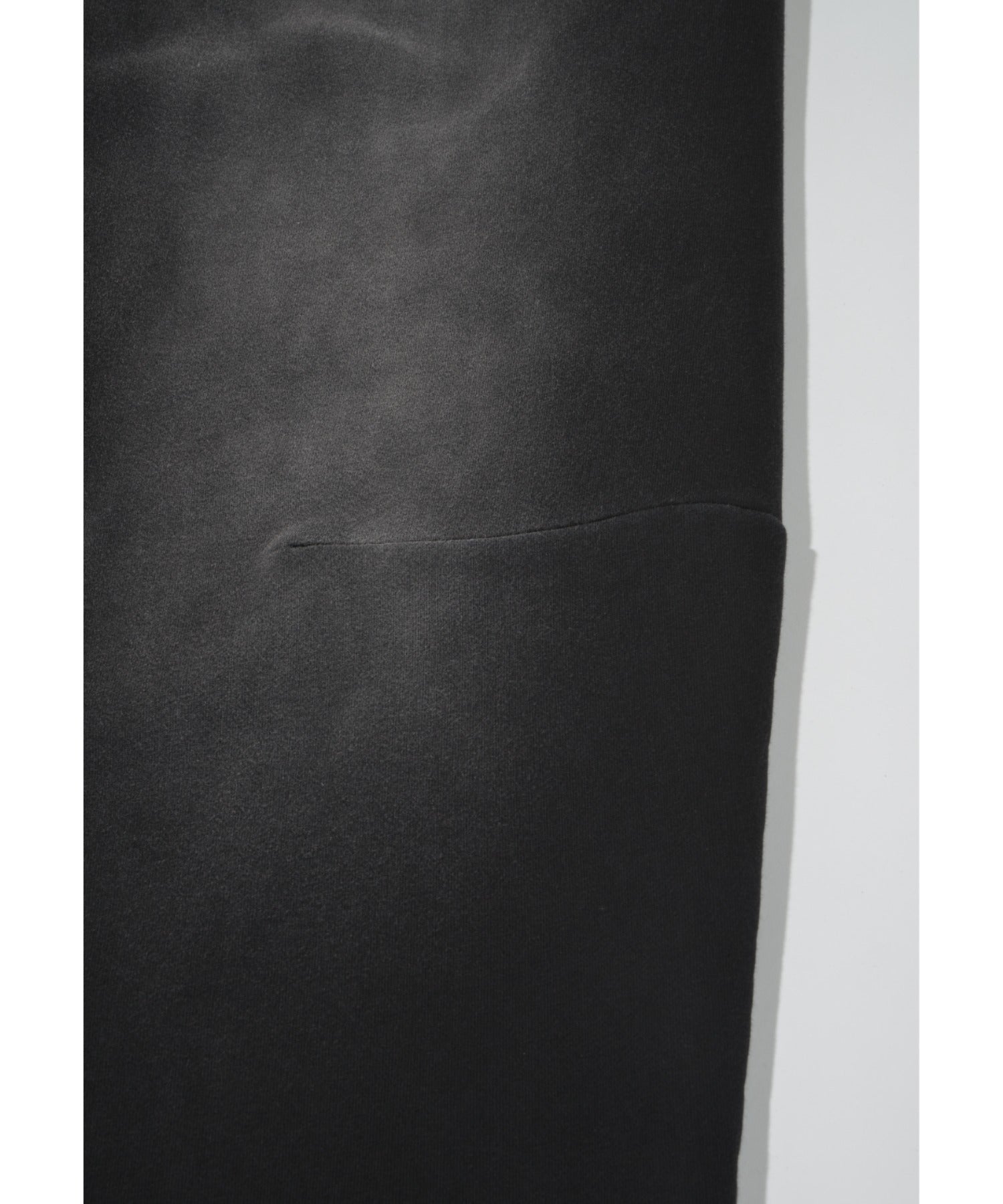Sun faded Flocky print Sweat Side-tuck Wide Pants - black