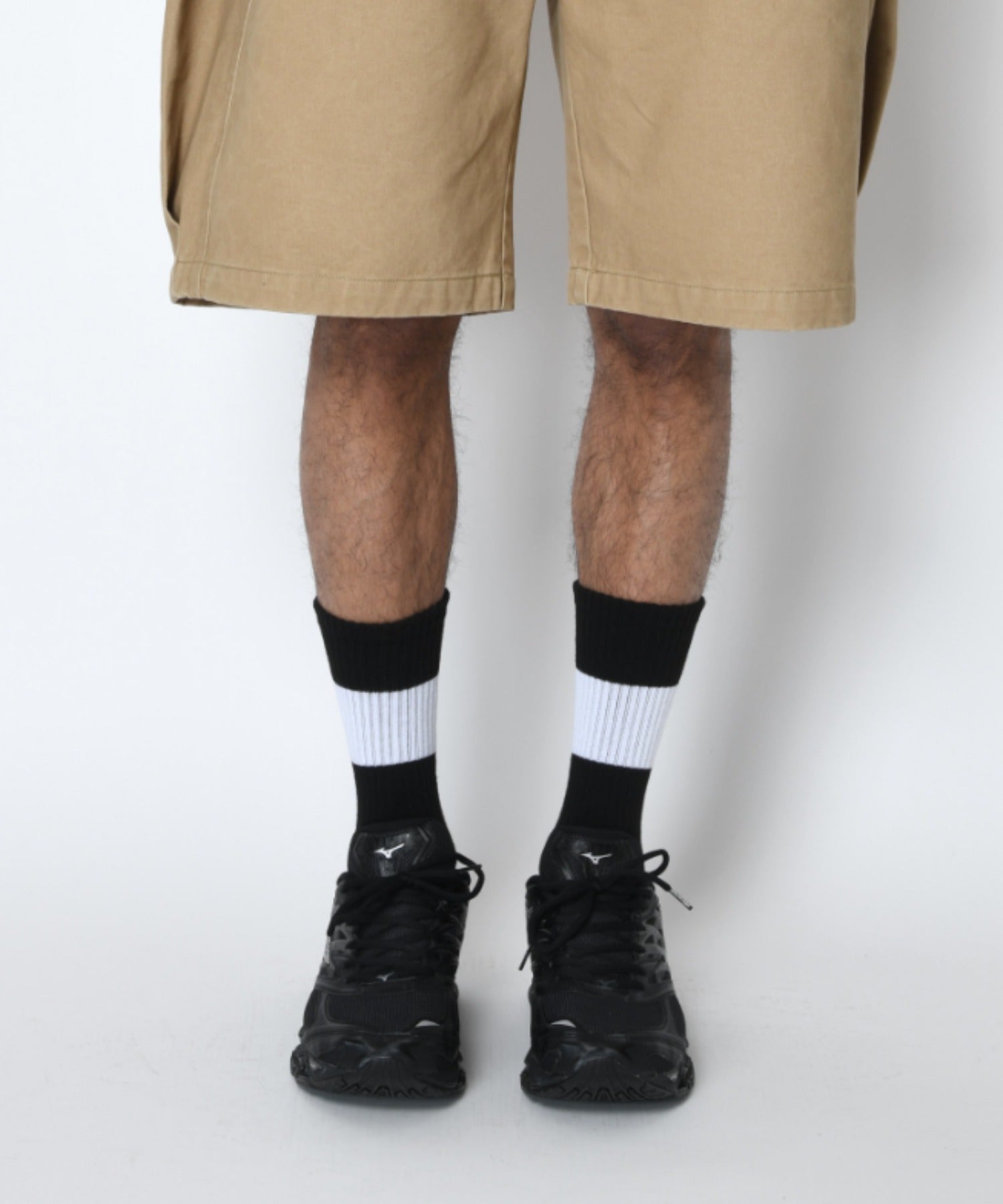 2-pack socks - 1line-white/black