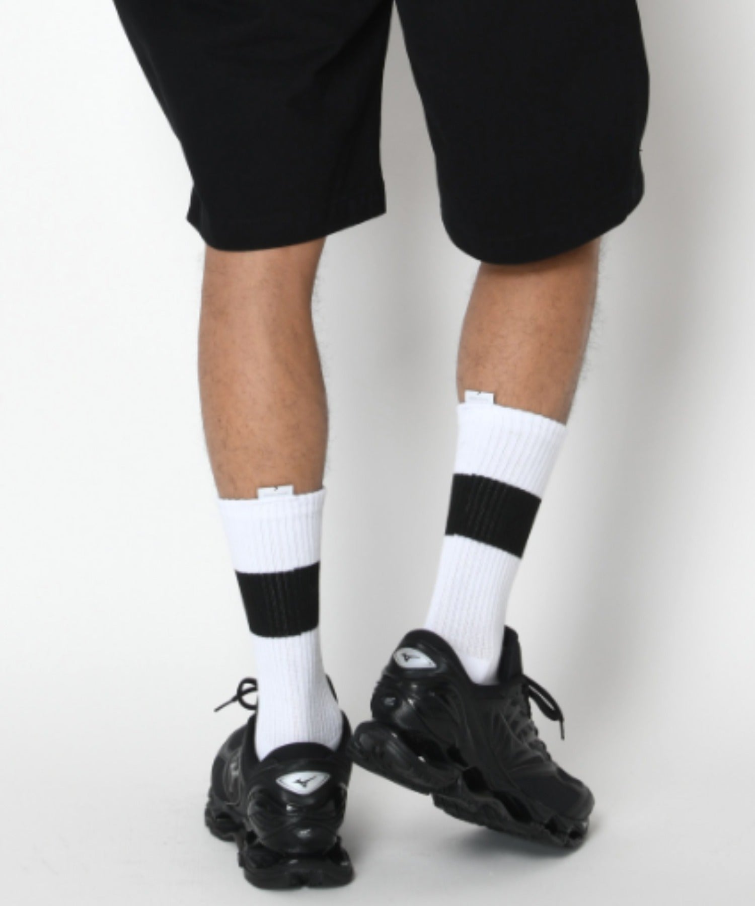 2-pack socks - 1line-white/black