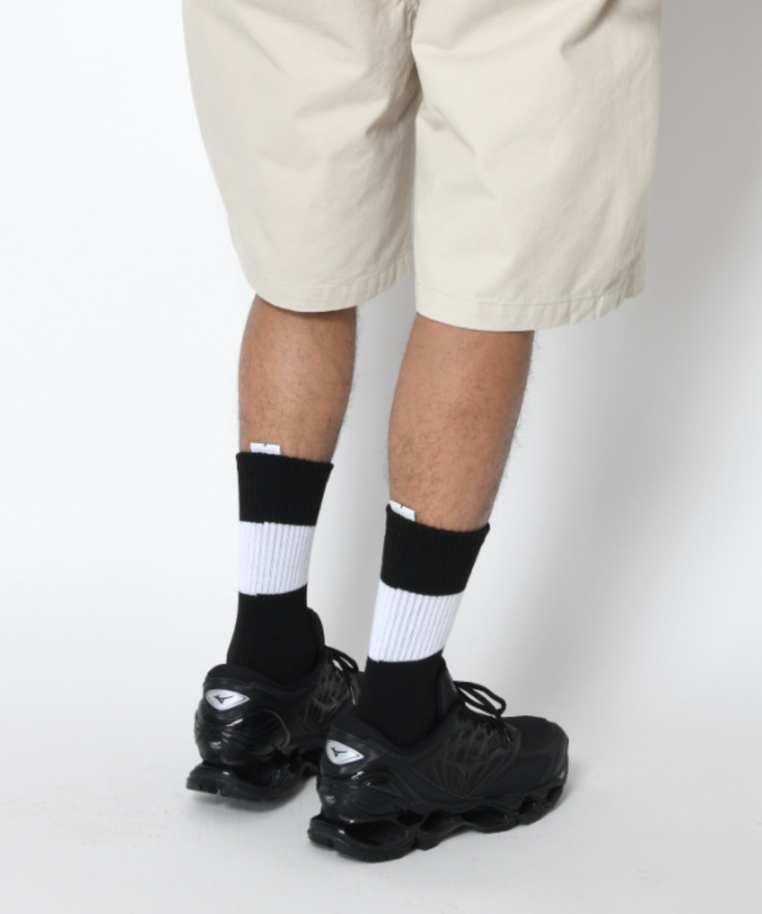 2-pack socks - 1line-white/black