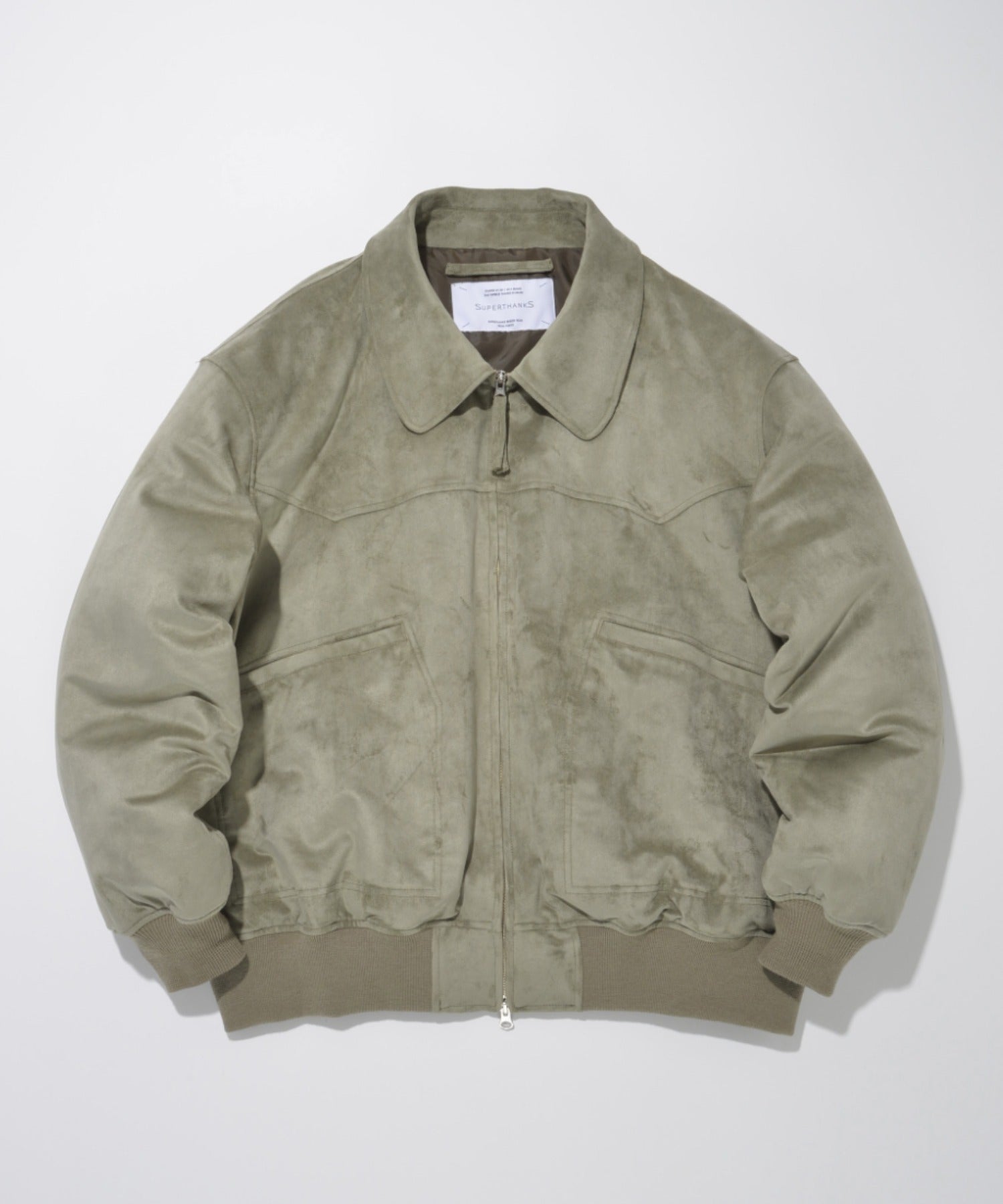 Faux Suede Padded Blouson (CWU-Type) - black