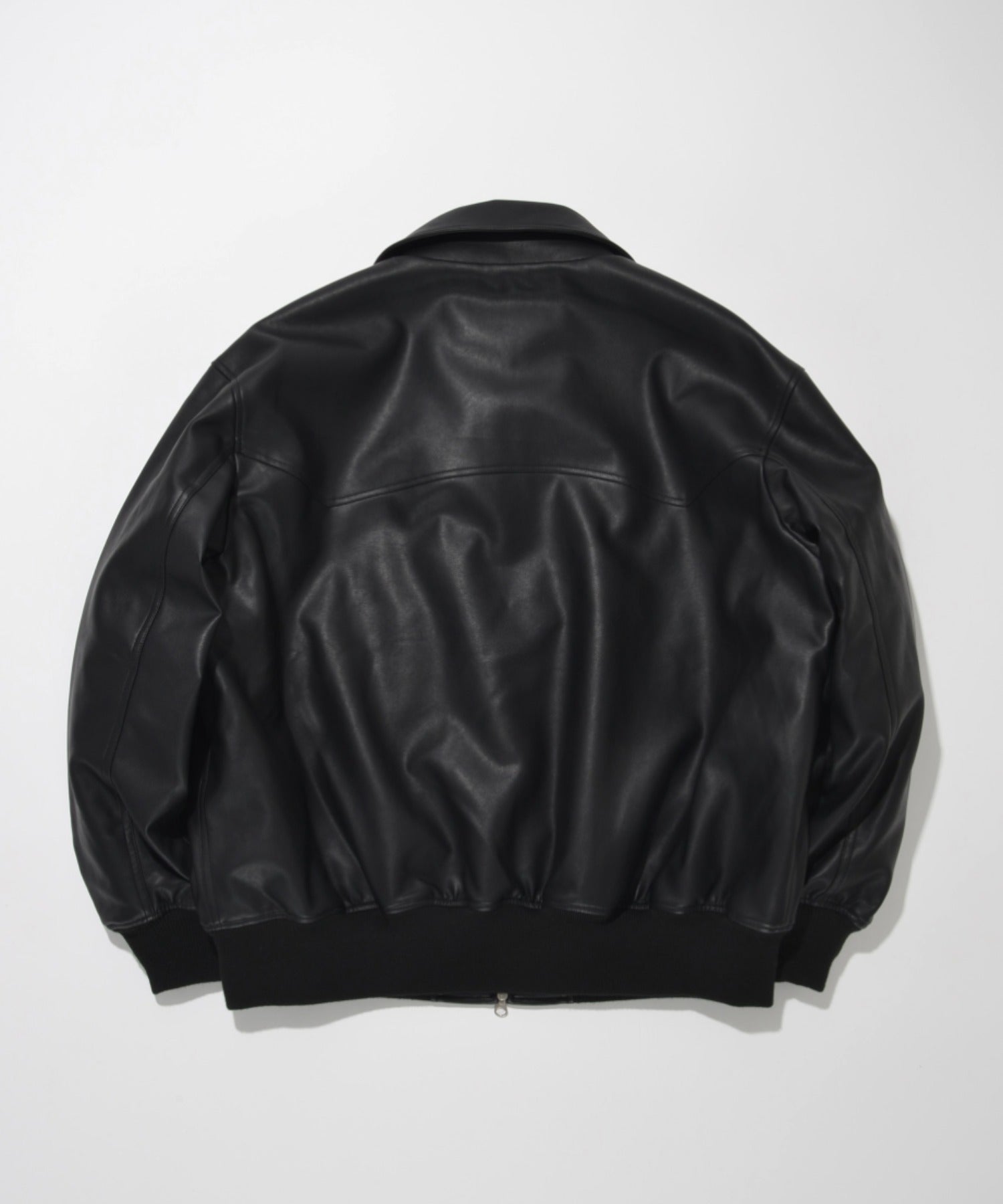 Faux Leather Padded Blouson (CWU-Type) - black
