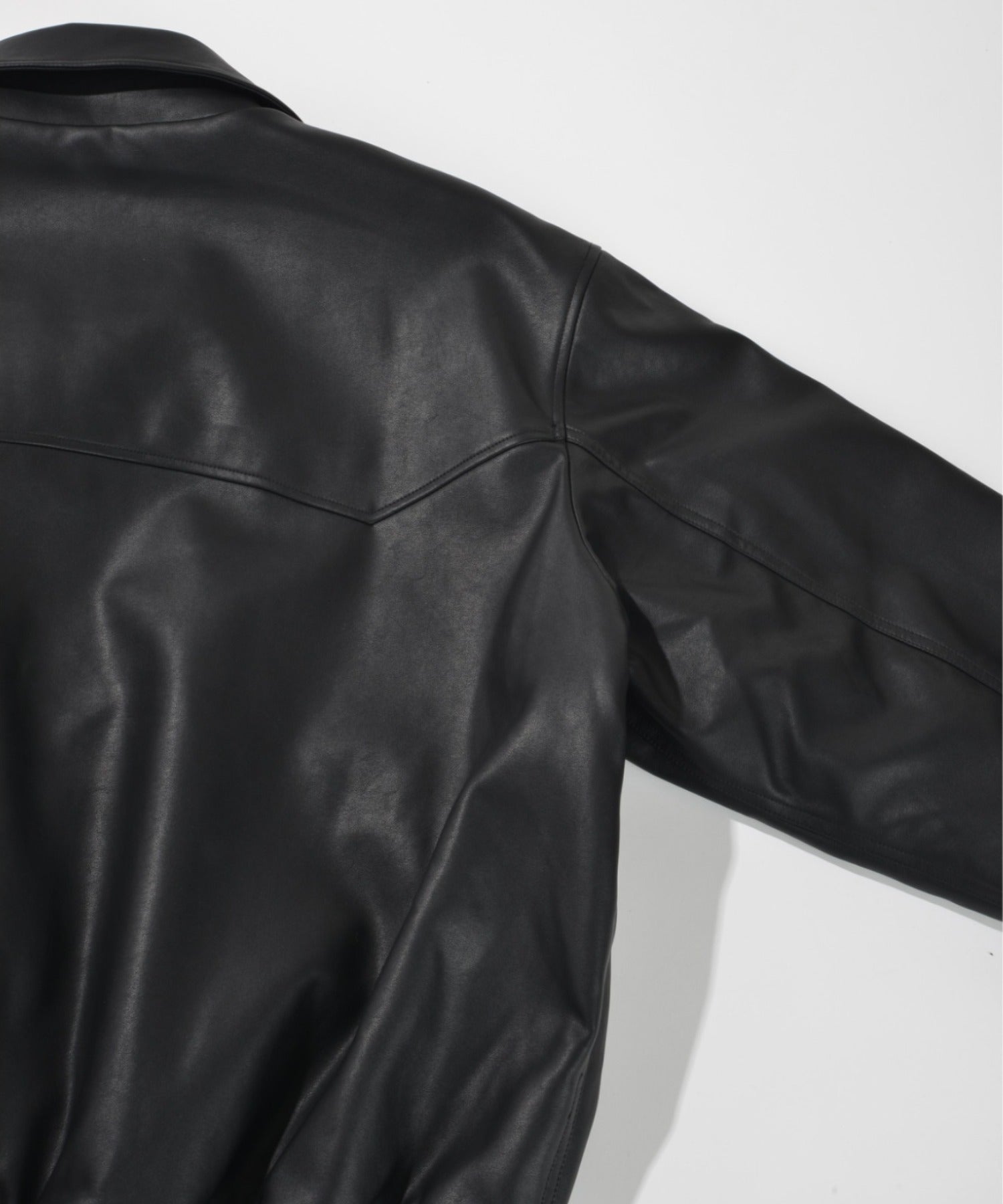Faux Leather Padded Blouson (CWU-Type) - black