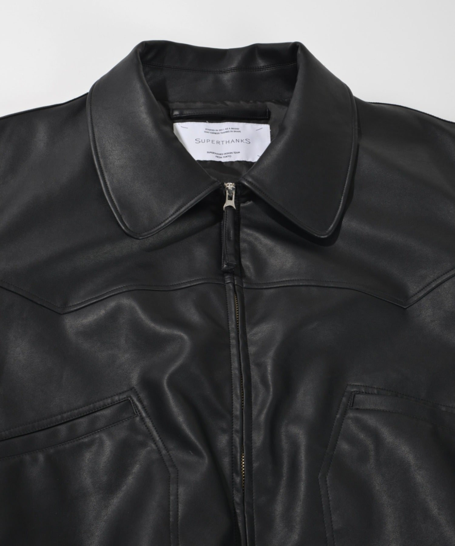 Faux Leather Padded Blouson (CWU-Type) - black