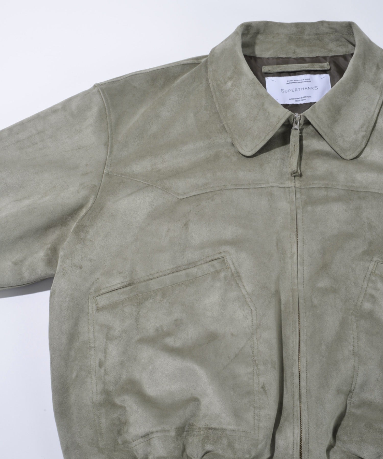 Faux Suede Padded Blouson (CWU-Type) - l.khaki