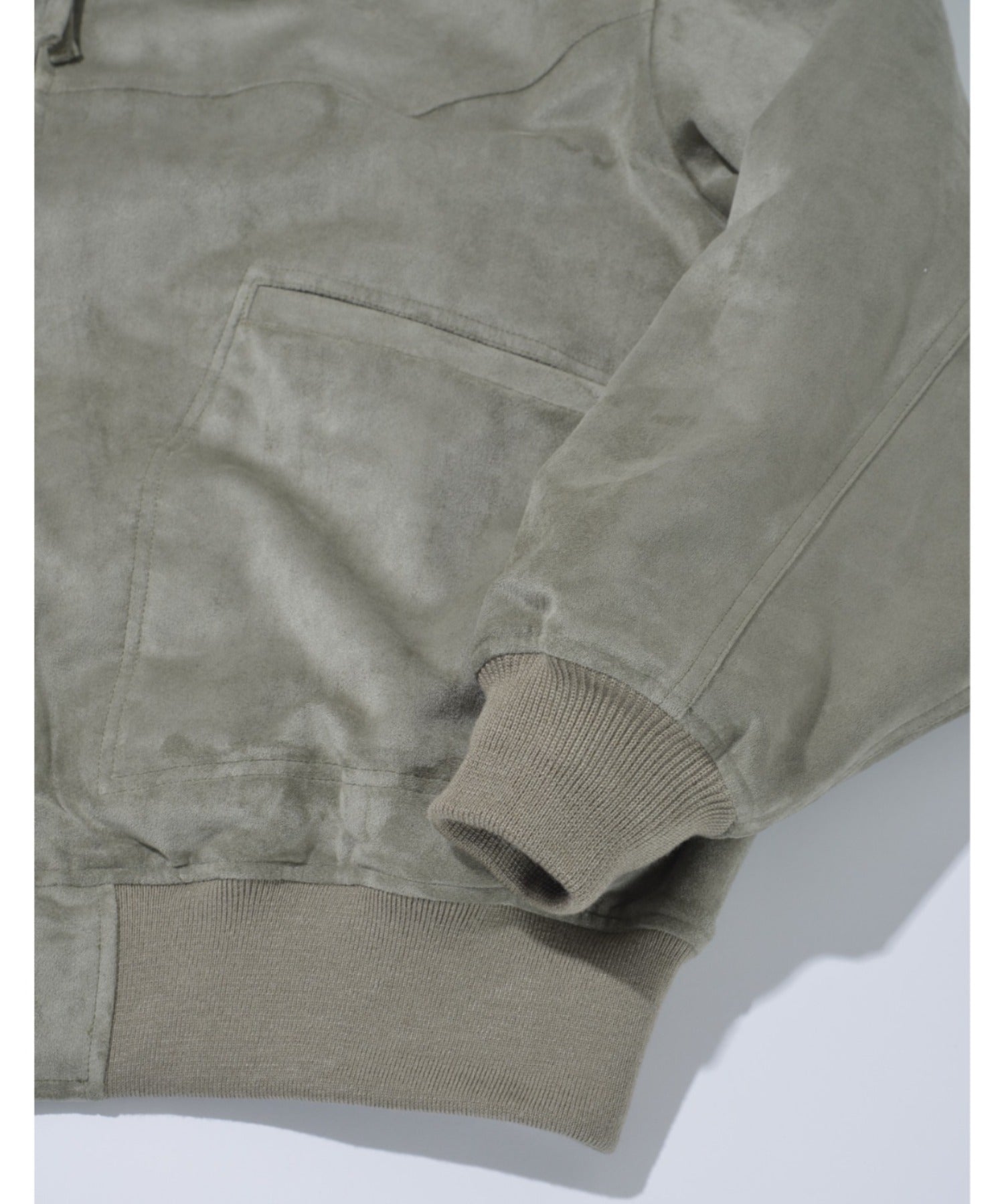 Faux Suede Padded Blouson (CWU-Type) - black