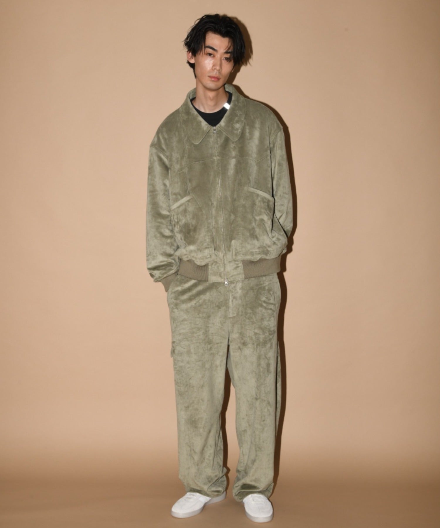 Faux Suede Padded Blouson (CWU-Type) - black