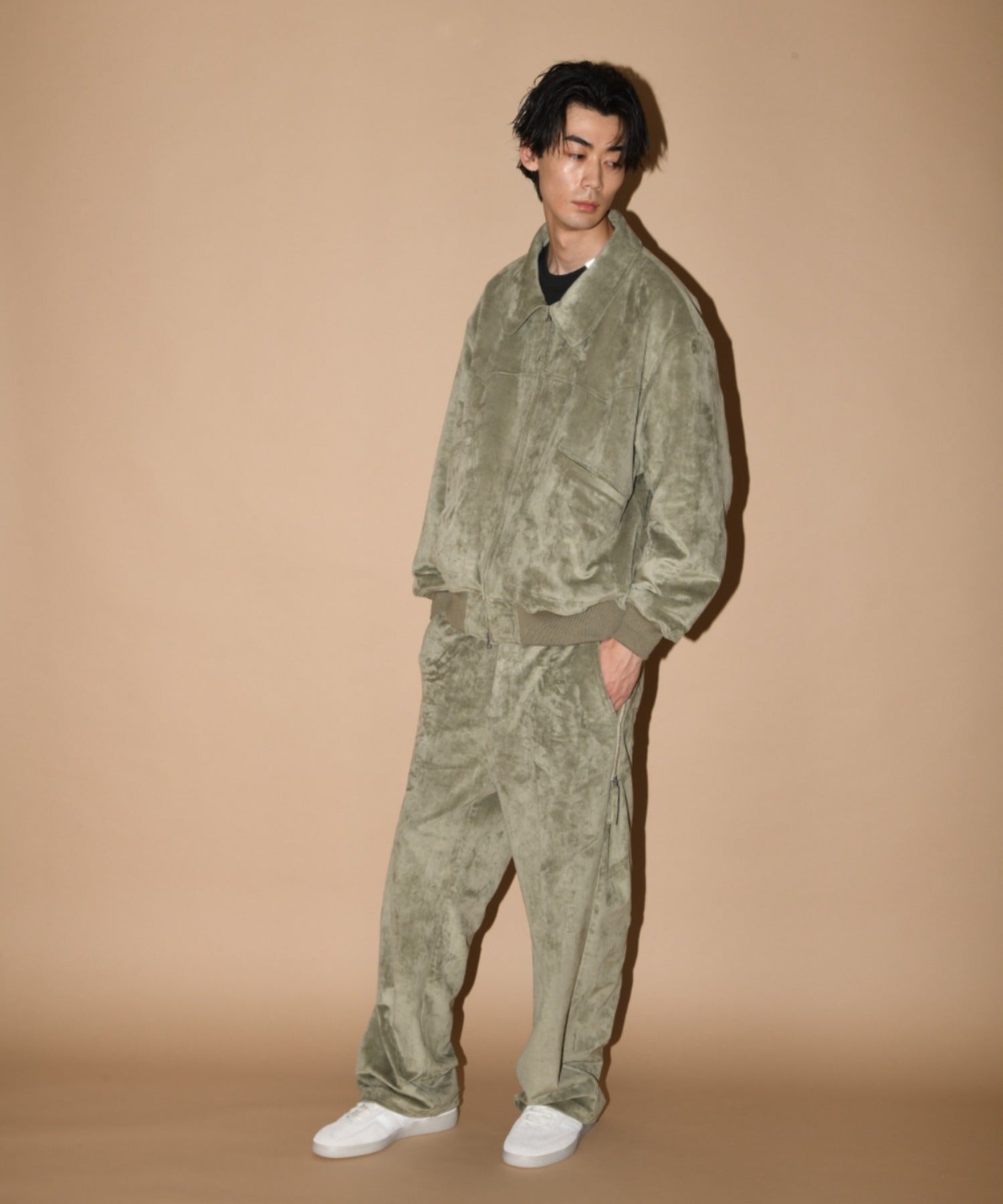 Faux Suede Padded Blouson (CWU-Type) - l.khaki
