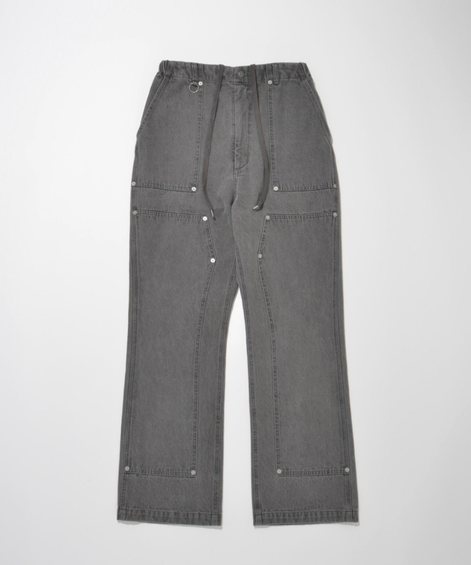 Double Knee Baker Pants- gray denim