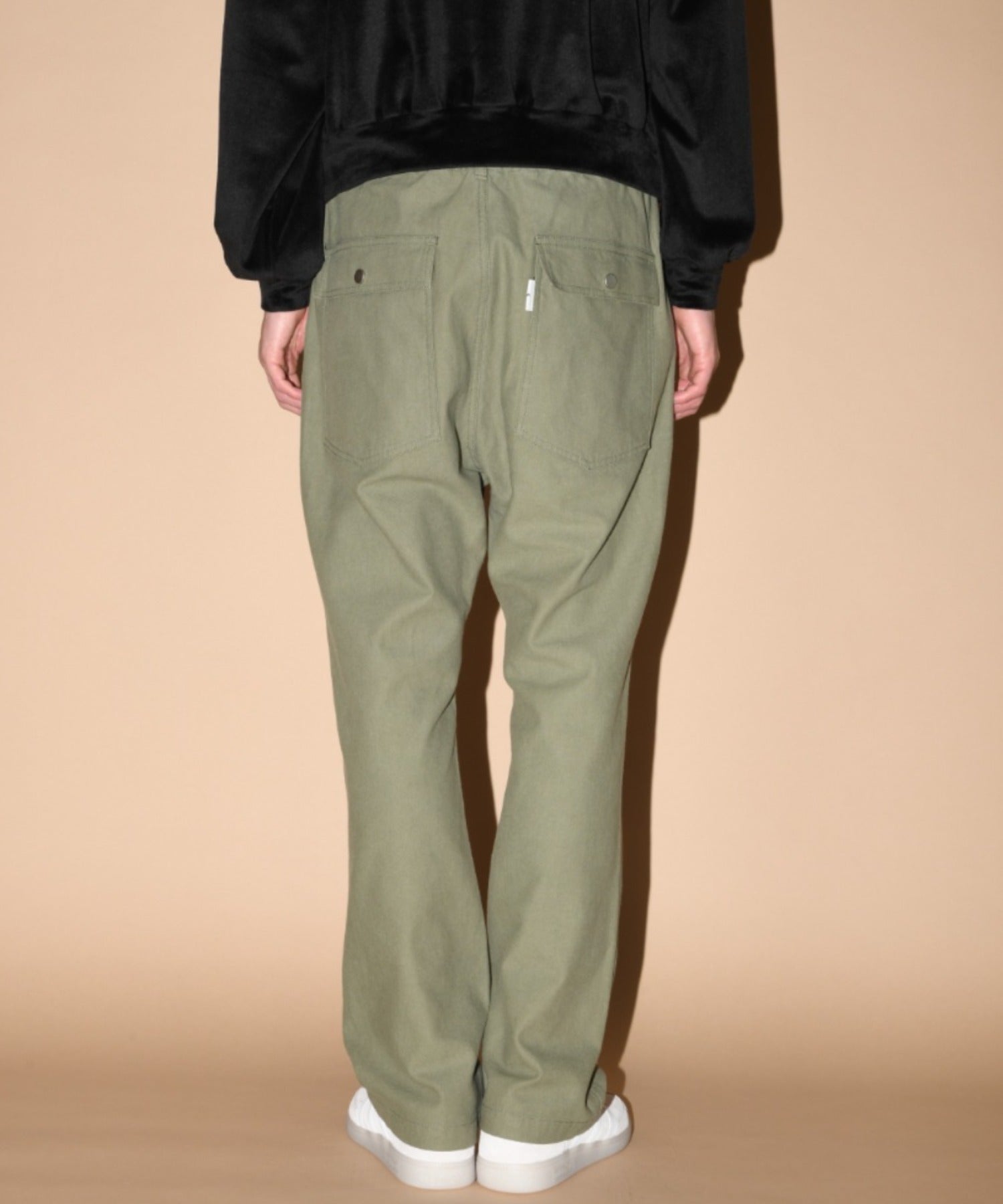 Double Knee Baker Pants - l.khaki backsatin