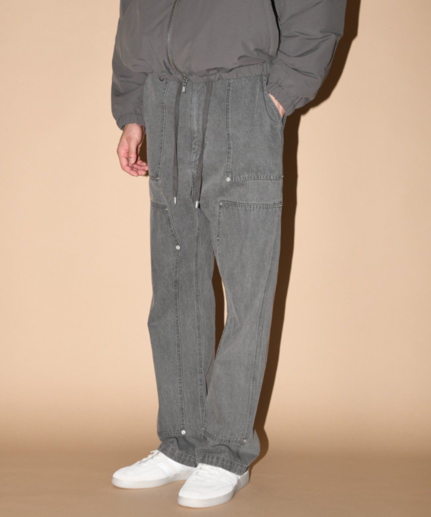 Double Knee Baker Pants- blue denim