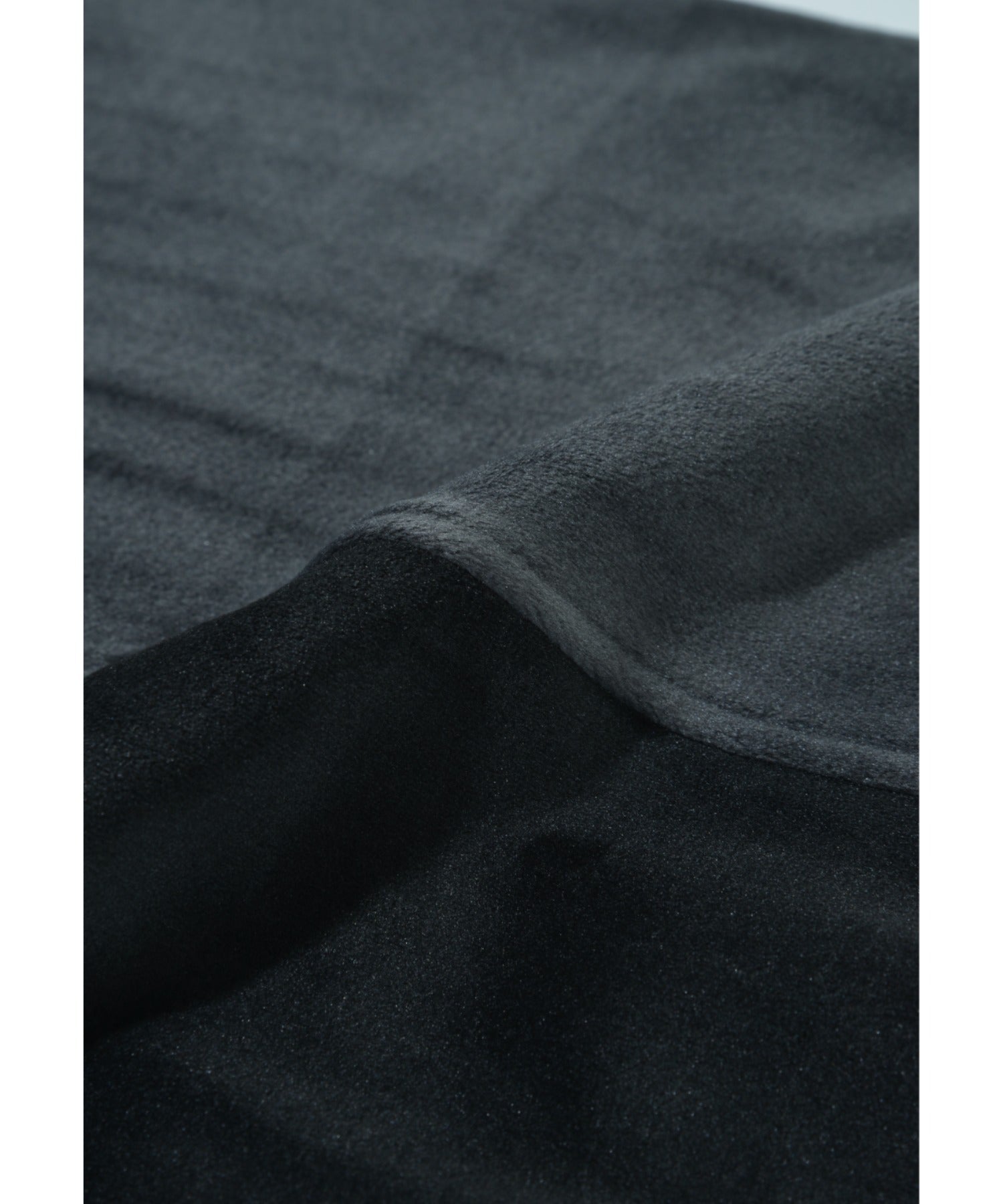 Velour Panel Stand-collar Blouson - black/black