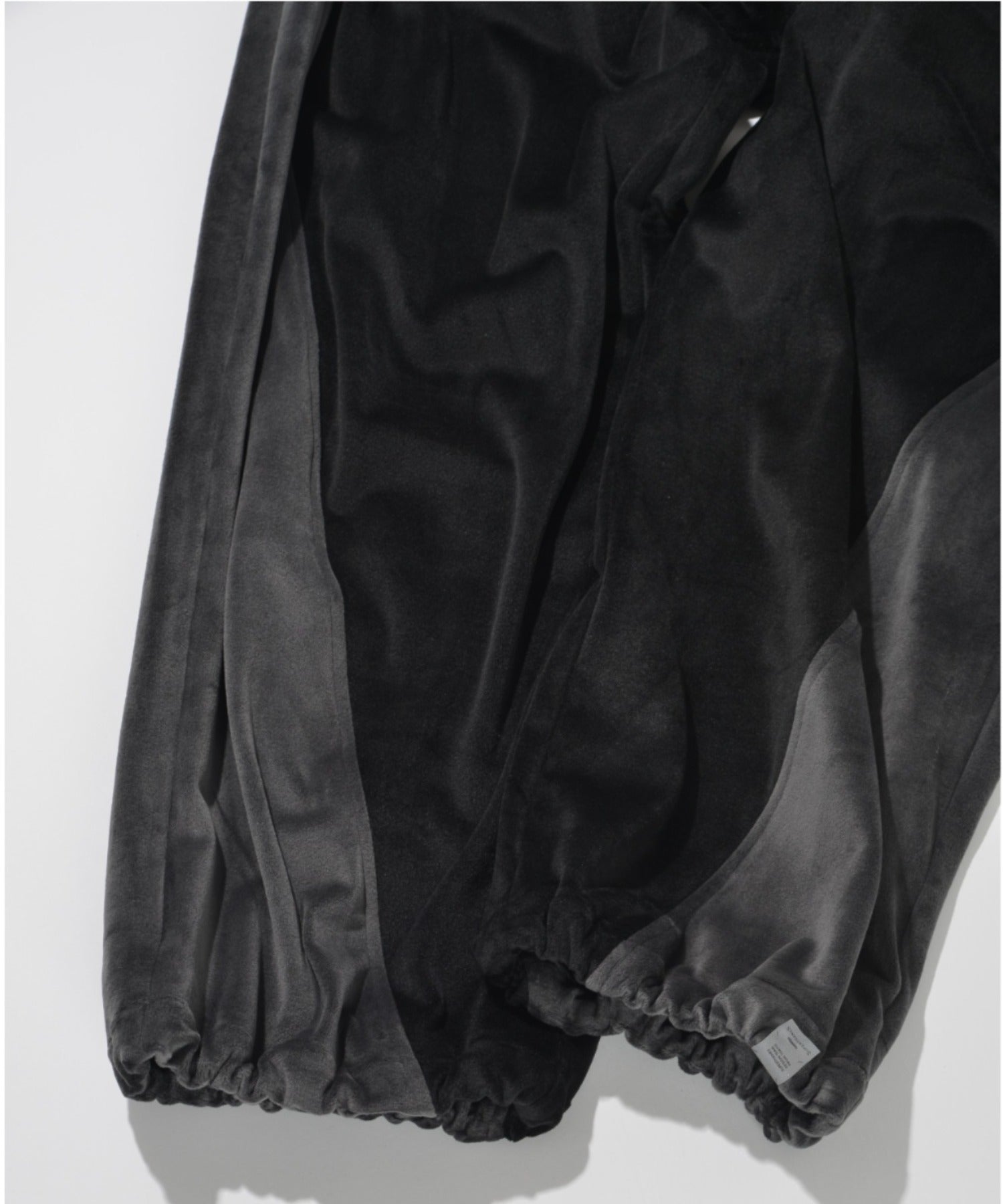 Velour Panel Wide Pants - brown/brown