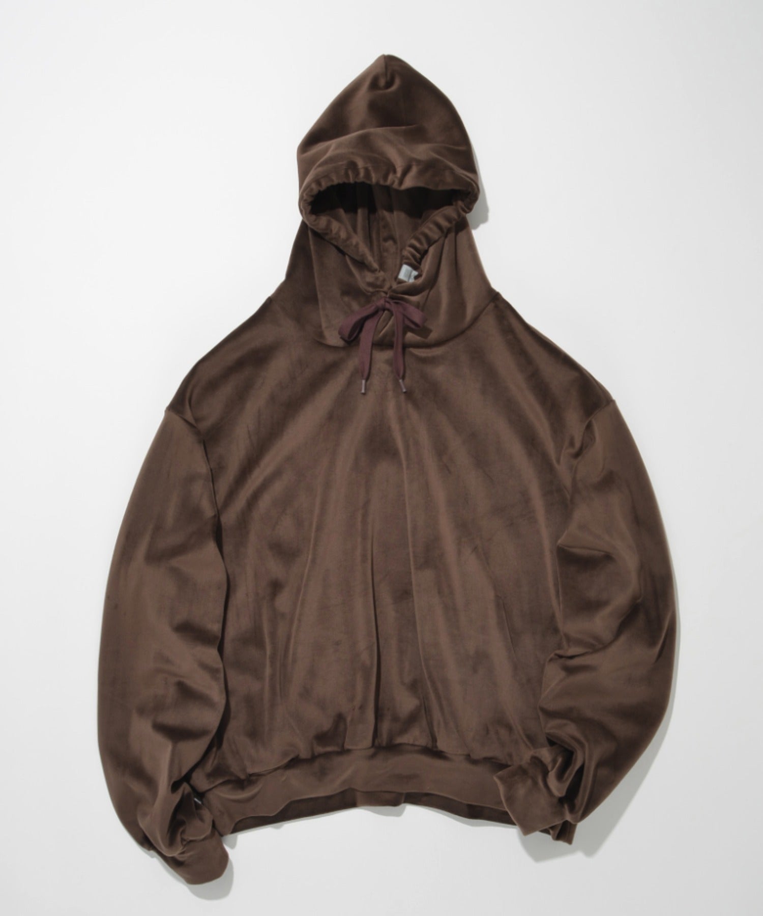 Velour Short Hoodie - black