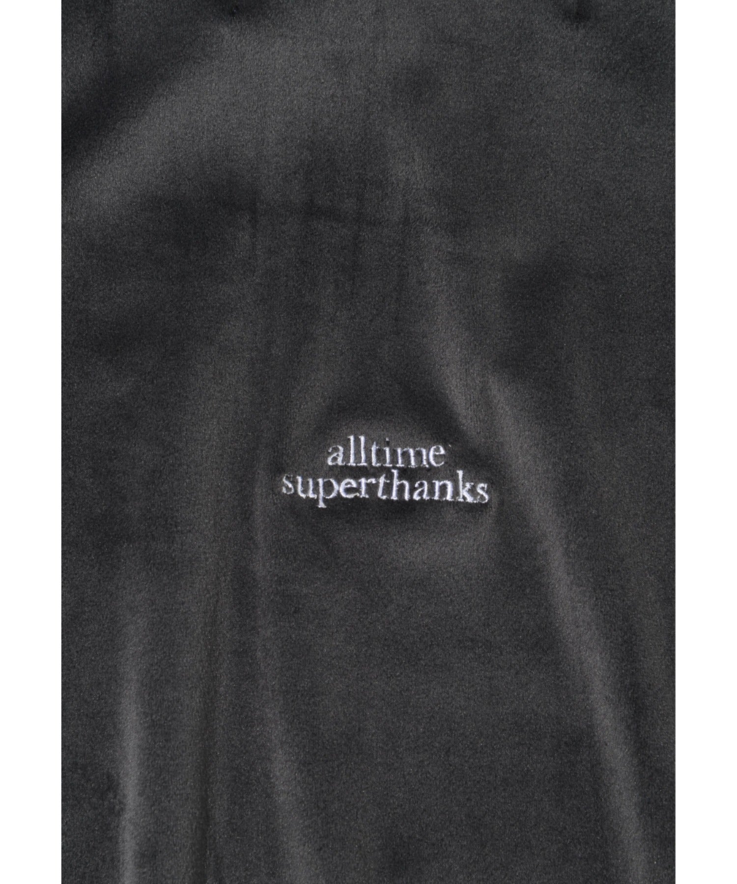 Velour Short Hoodie - black