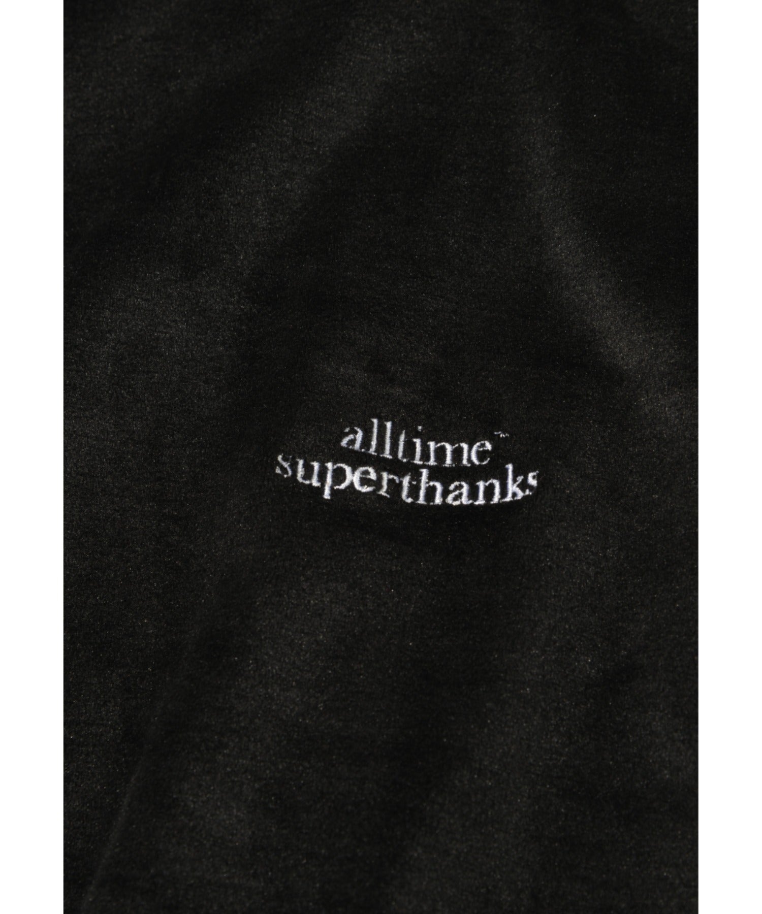 Velour Short Hoodie - black