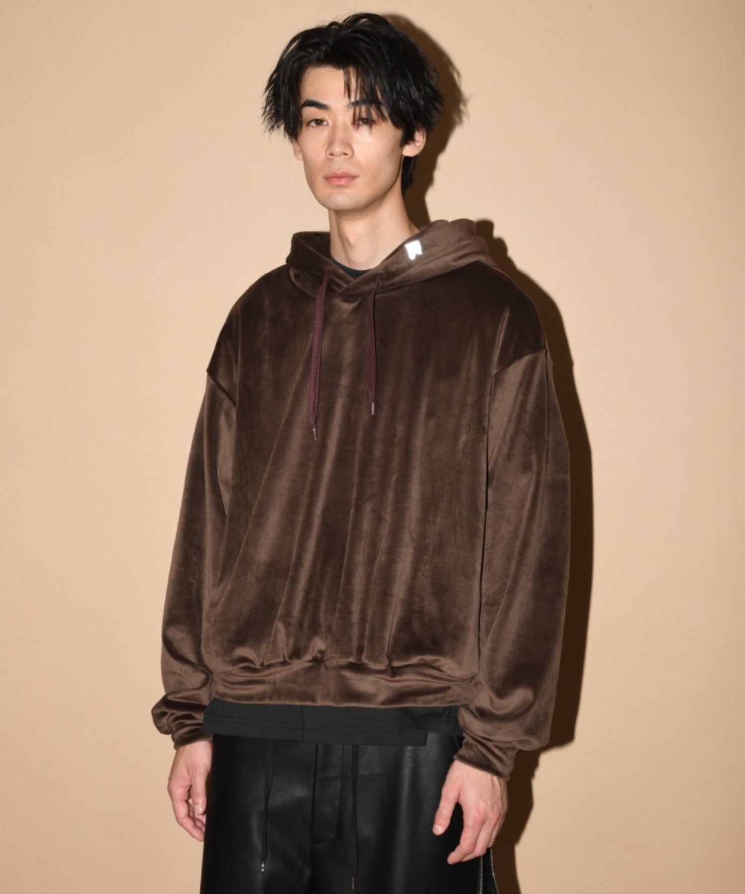 Graph check Knit Cardigan - brown