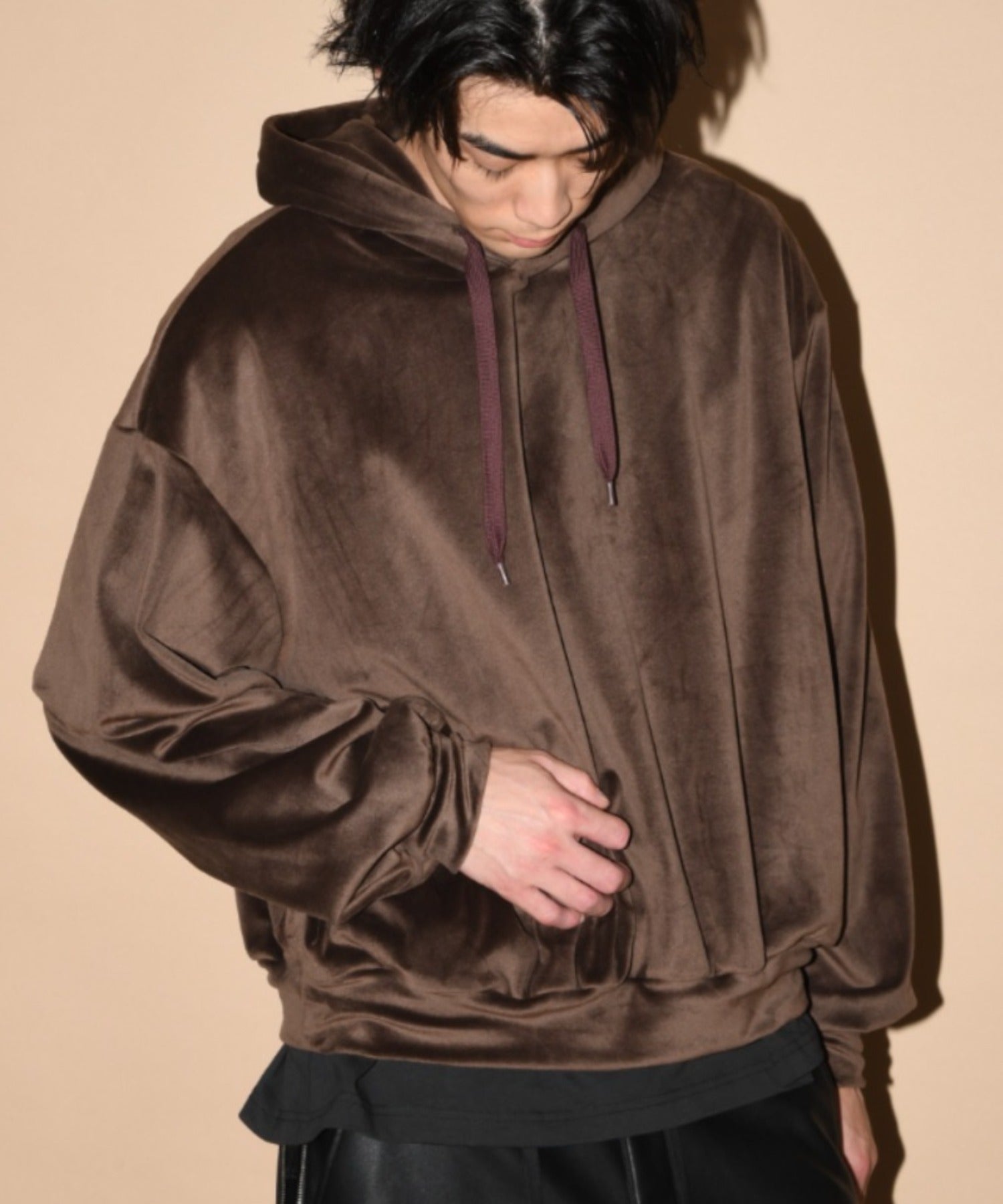 Graph check Knit Cardigan - brown