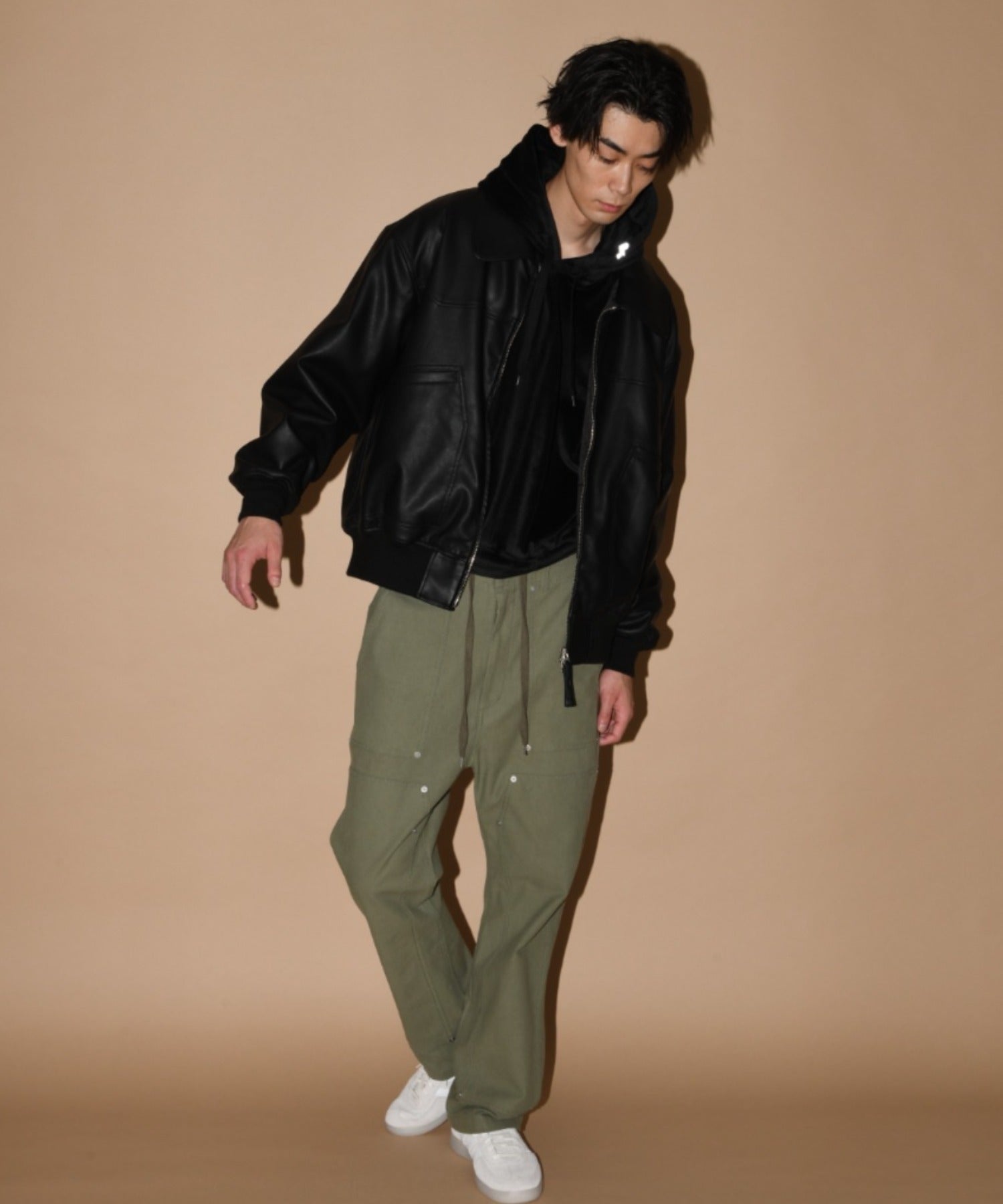 Graph check Knit Cardigan - gray