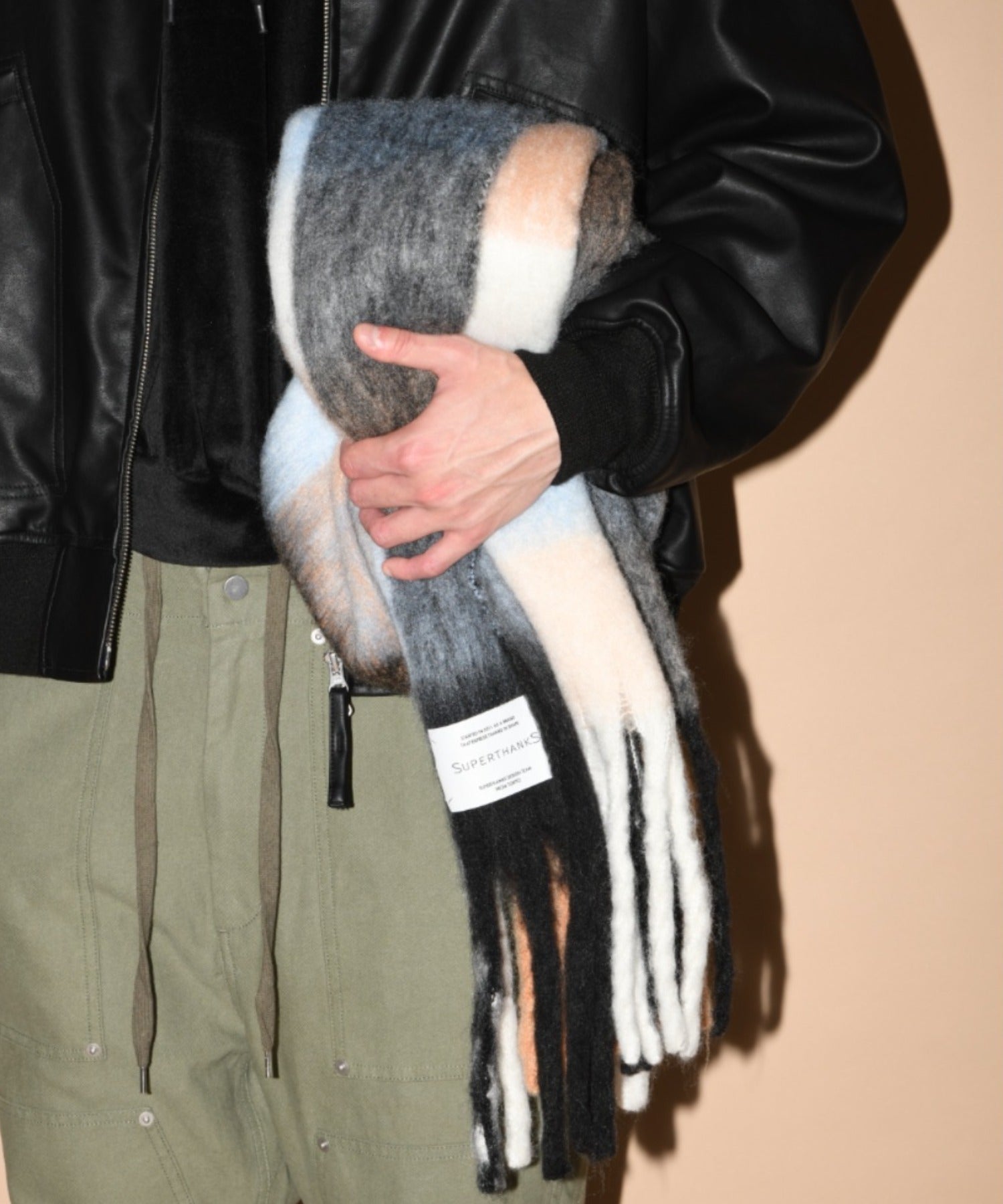 Big muffler (Multi check)- pink/sax