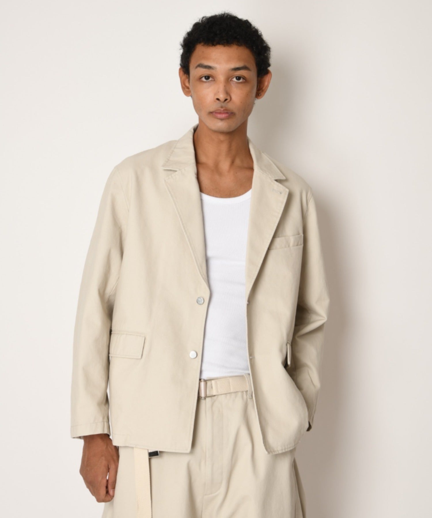 Pigment dyed Twill Jacket - black