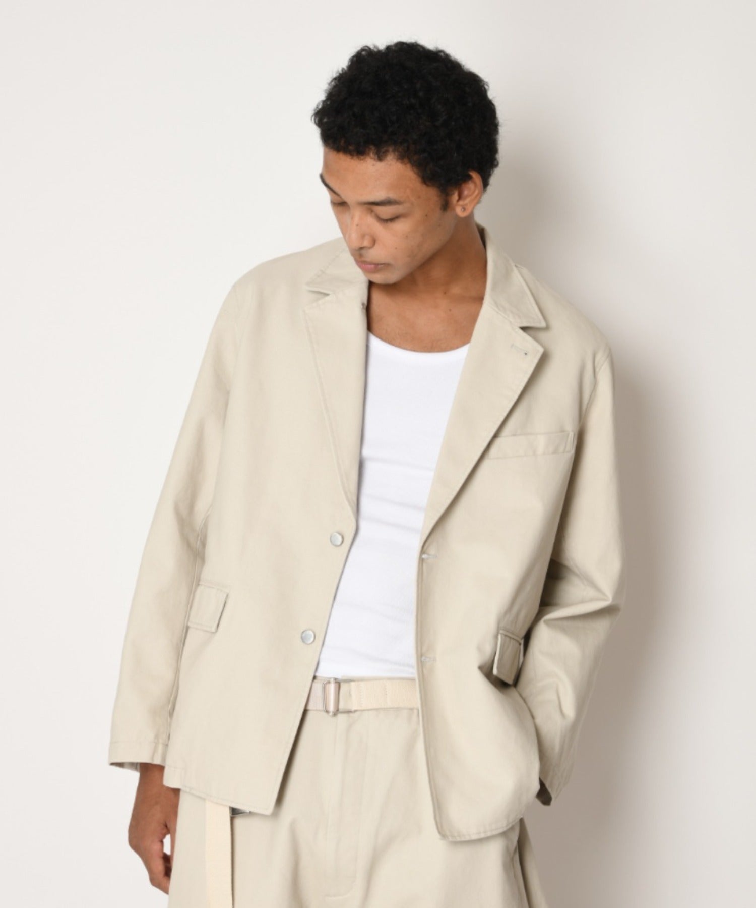 Pigment dyed Twill Jacket - black