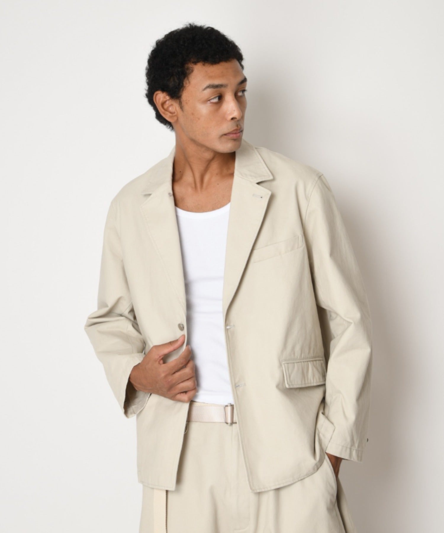 Pigment dyed Twill Jacket - black