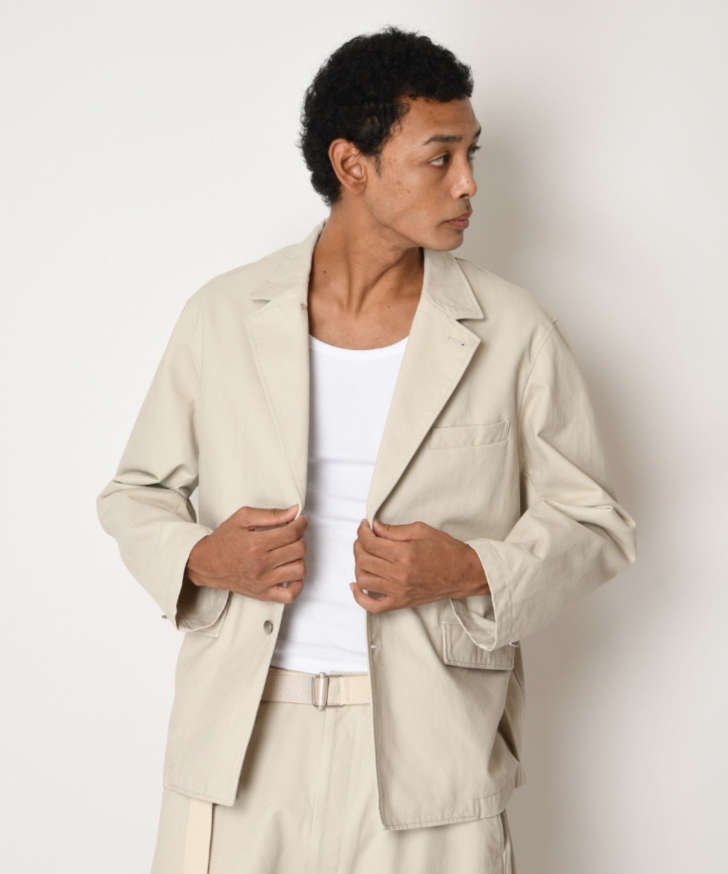 Pigment dyed Twill Jacket - black