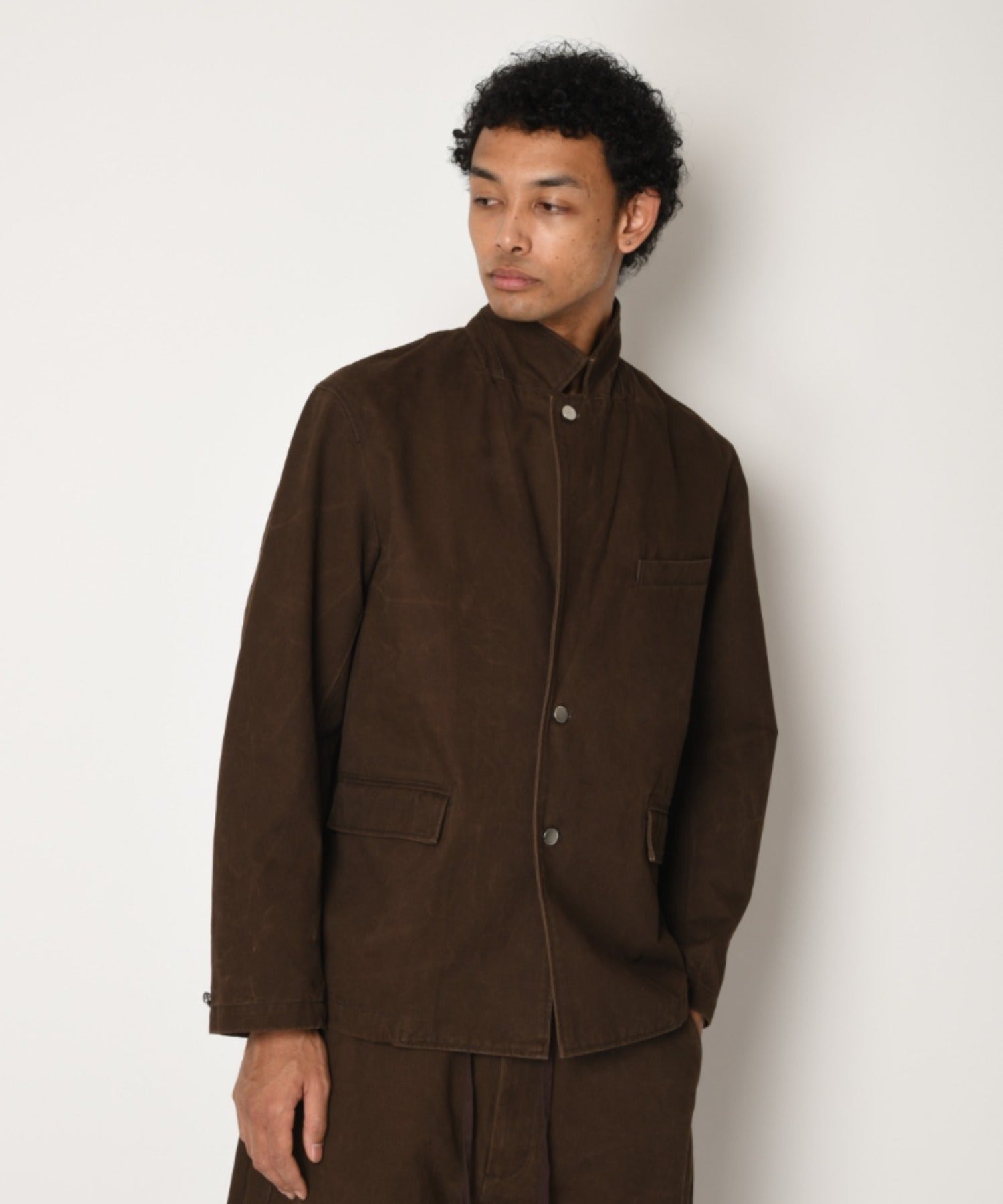 Pigment dyed Twill Jacket - brown