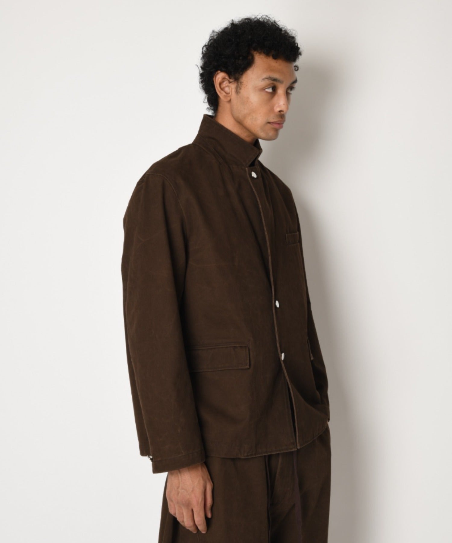 Pigment dyed Twill Jacket - brown