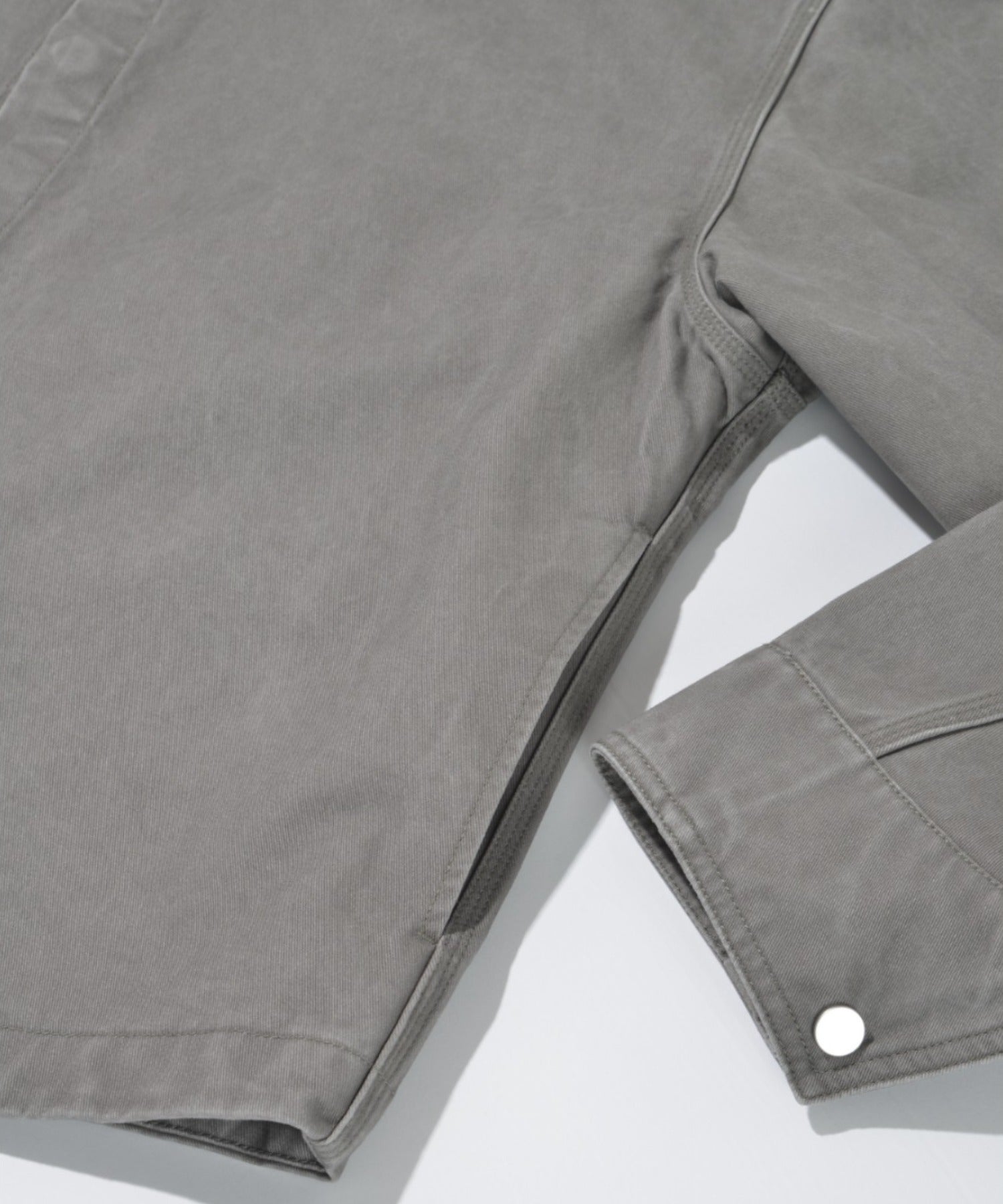 Pigment dyed Twill Shirt Jacket - ivory