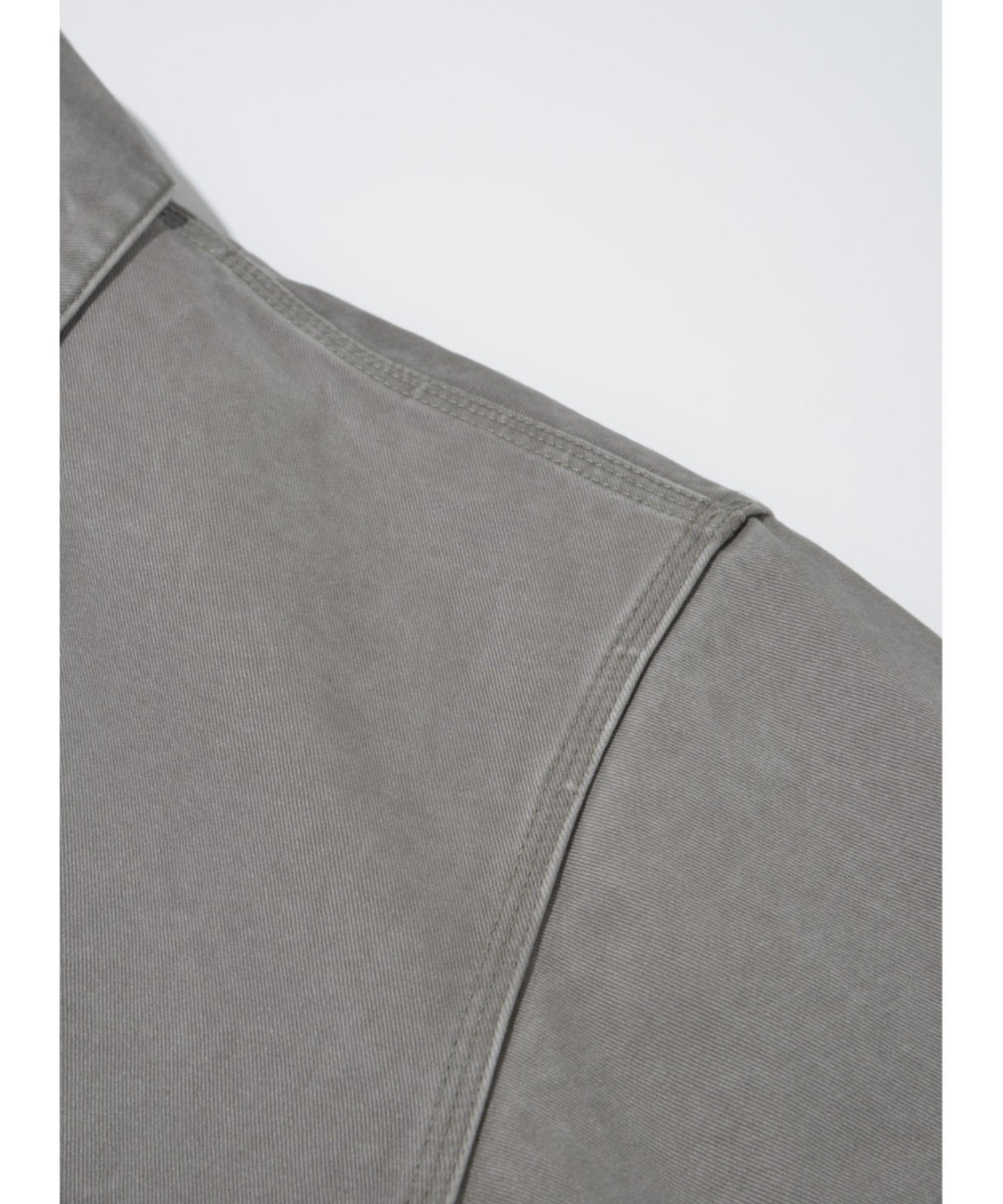 Pigment dyed Twill Shirt Jacket - ivory