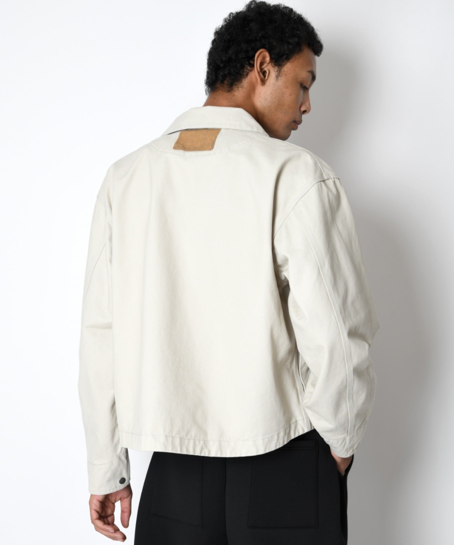 Pigment dyed Twill Shirt Jacket - ivory