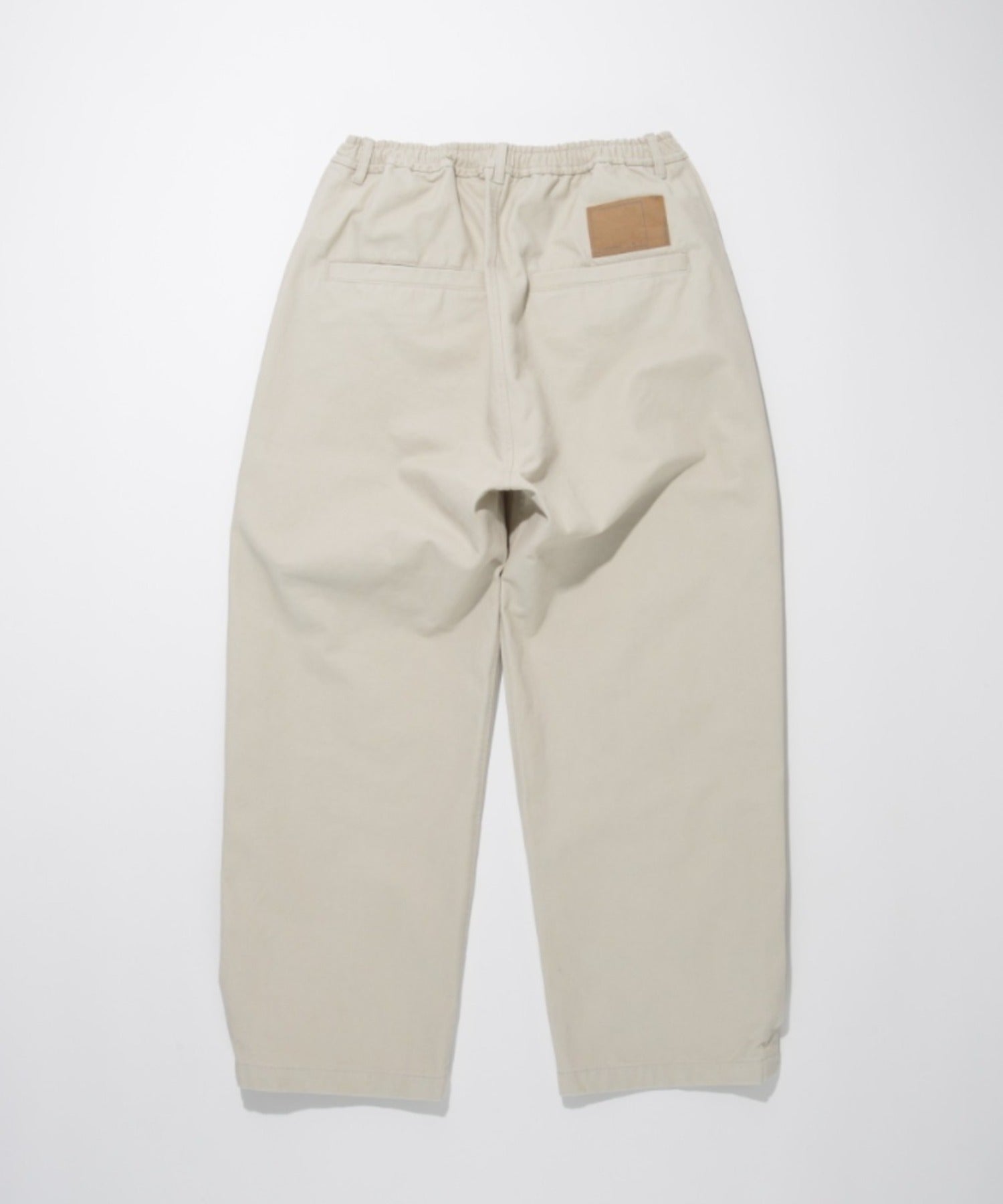 Pigment dyed Twill Side-tuck Wide Pants - gray