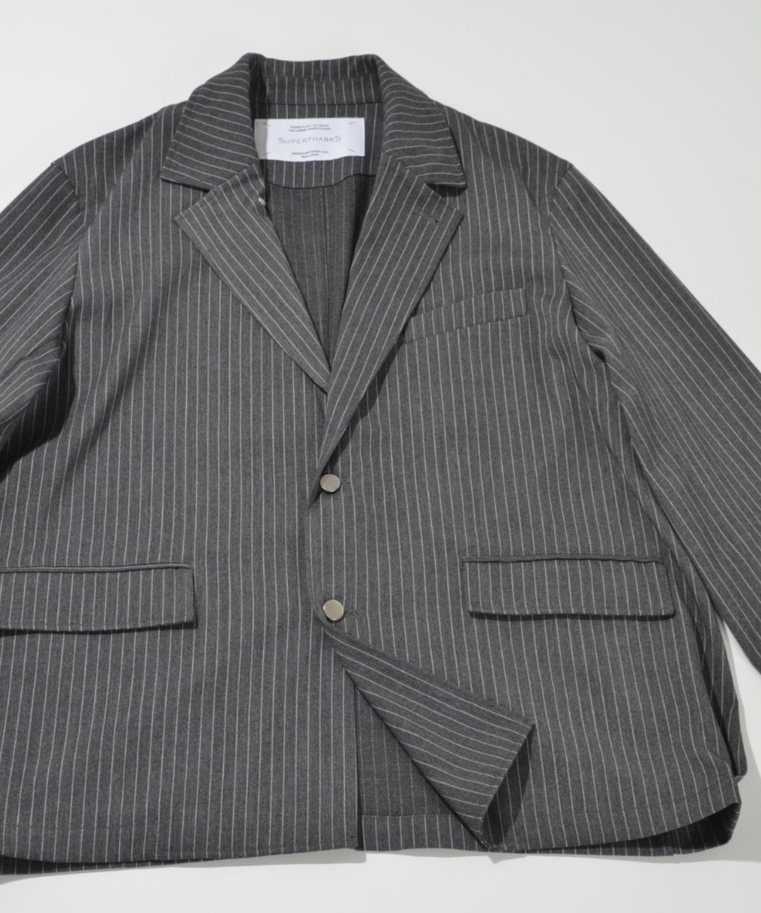 TR Pinstripe Jacket - gray/white